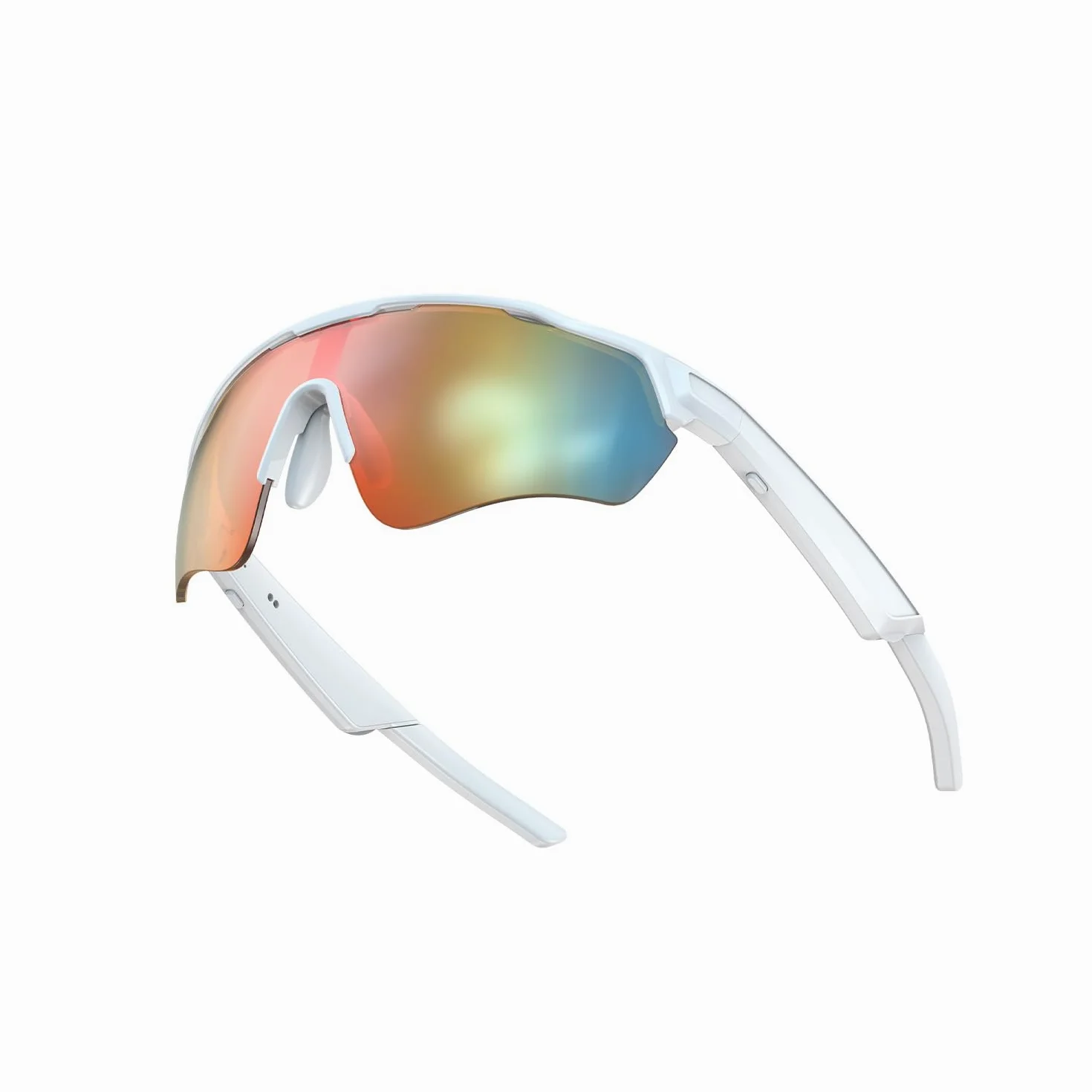 Home Gafas Bluetooth Hombre con Audio Abierto, Altavoz Integrado para Música y Llamadas Manos Libres, Gafas Deportivas UV400 IPX5 para Ciclismo, Running y Uso Diario - Dorado