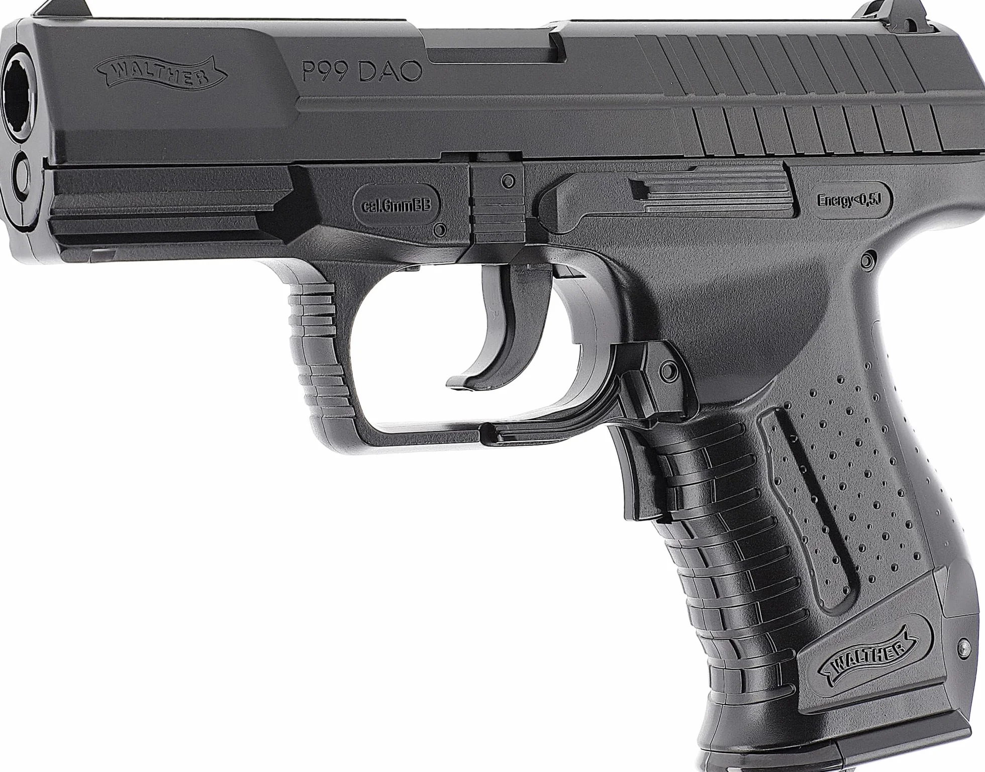 Walther P99 DAO Pistola de Airsoft, eléctrica, con máx. 0,5 Julios, Negro, 180 mm