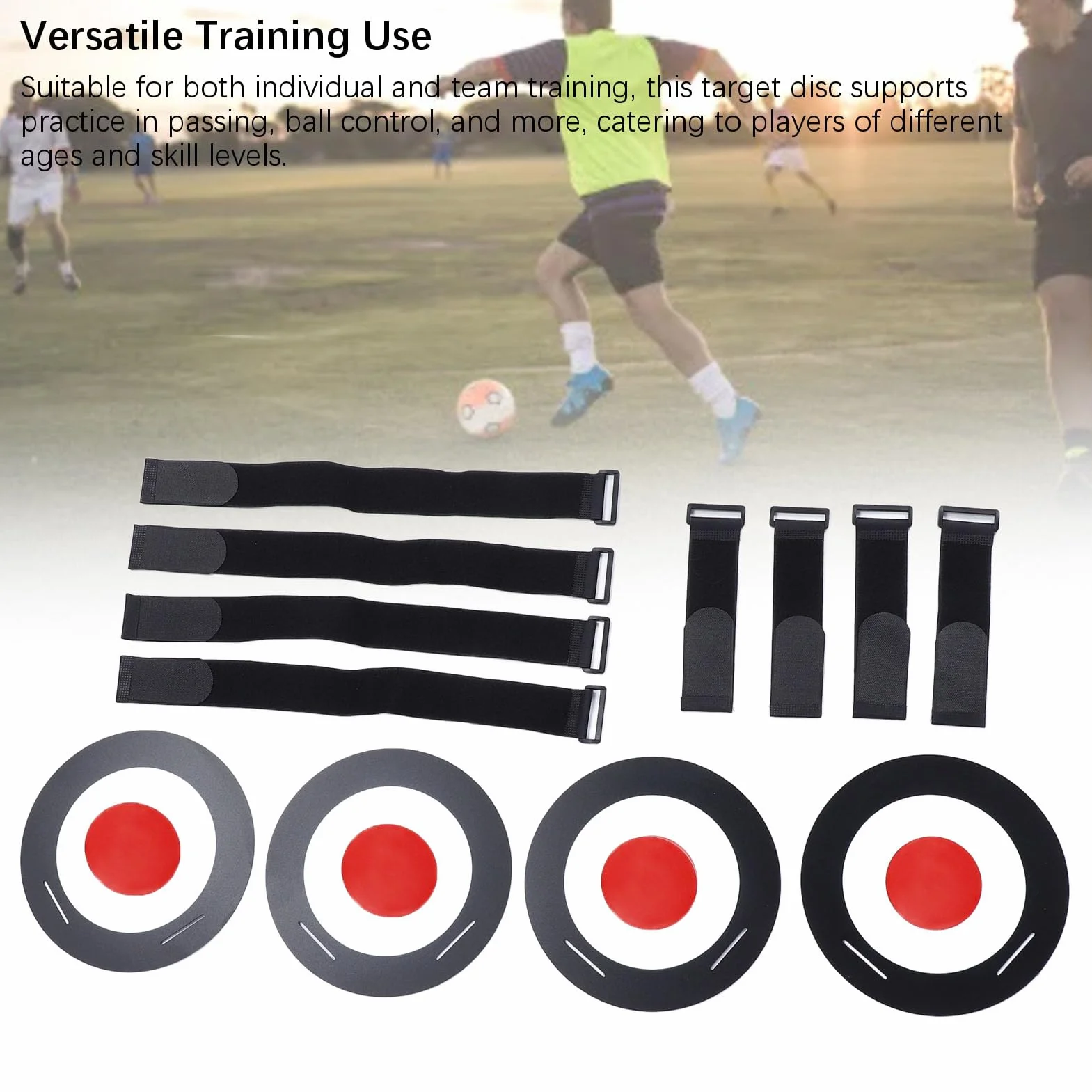 Objetivos de Portería de Fútbol con Discos de Tiro y Correas, Equipo de Entrenamiento Deportivo