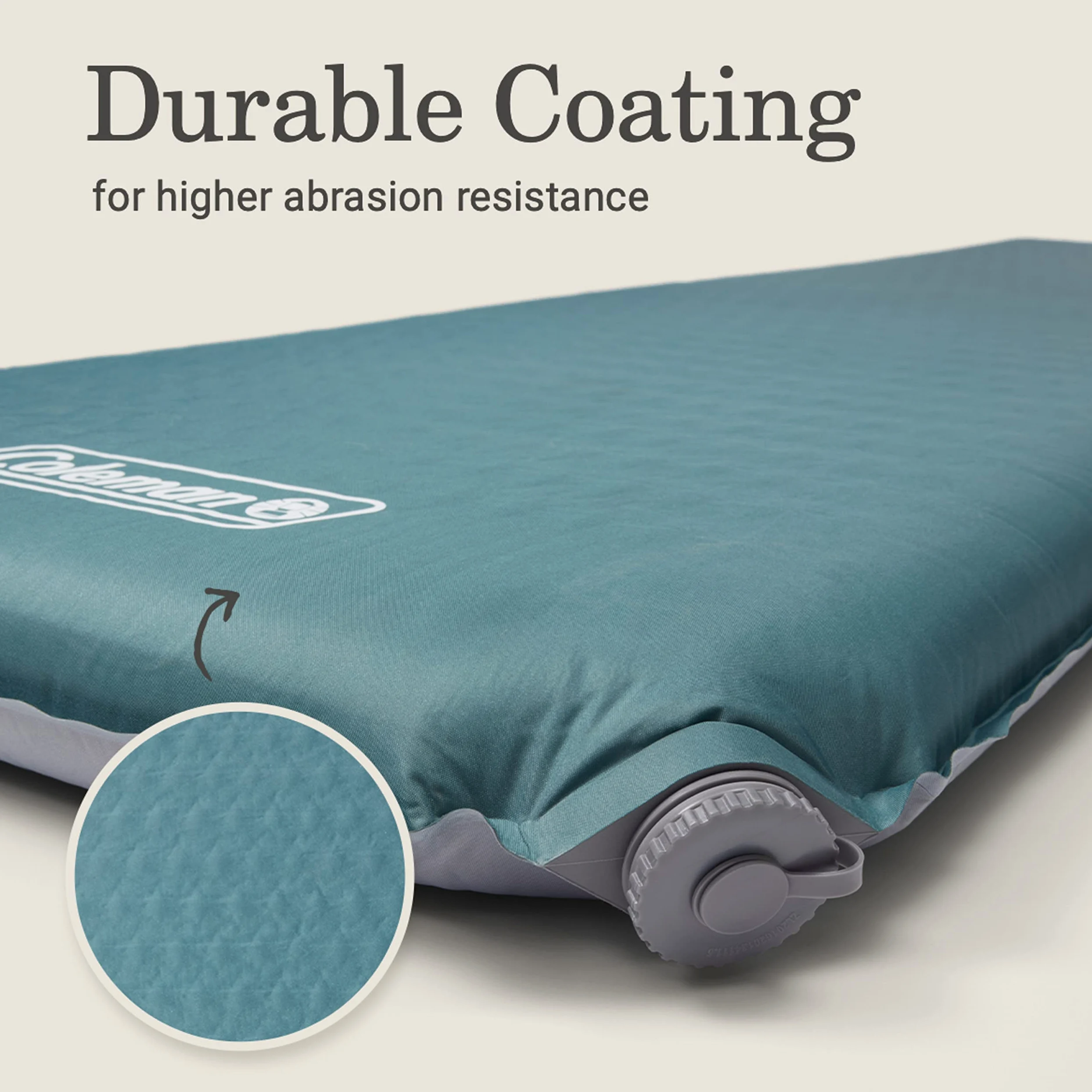 Coleman Silver Springs - Almohadilla de Dormir autoinflable para Camping, Ligera Almohadilla de Campamento con Espuma aislada y Revestimiento Duradero, cómoda Almohadilla de Dormir con fácil inflado