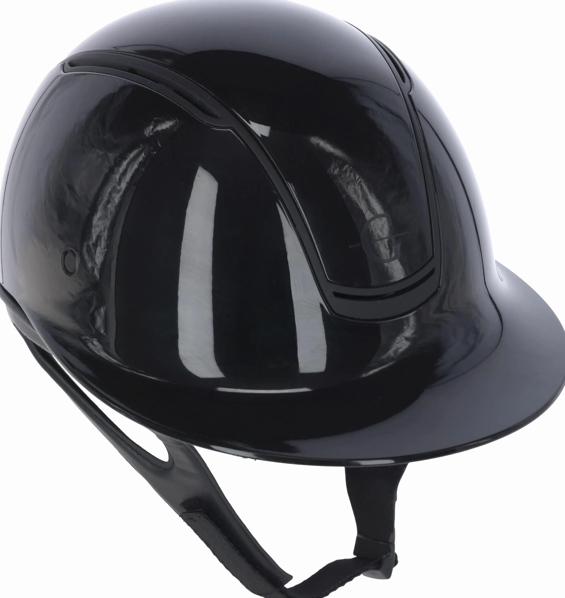 Covalliero Casco de equitación Eclipse Polo, aspecto brillante, sistema de disco, seguridad ERT, excelente ventilación, forro interior extraíble, color negro, 58-61 cm