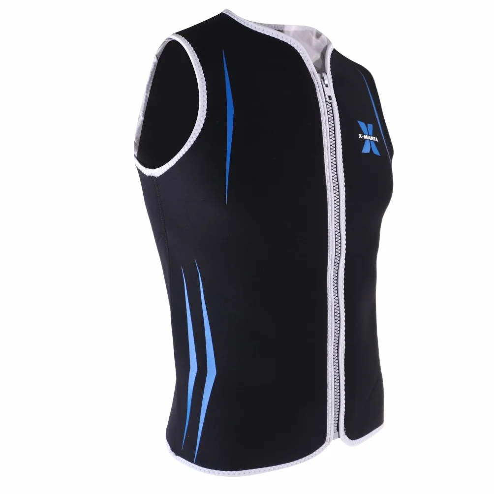 Chaleco de neopreno para hombre, con cremallera frontal, 3 mm, para surf, surf, talla M, color negro