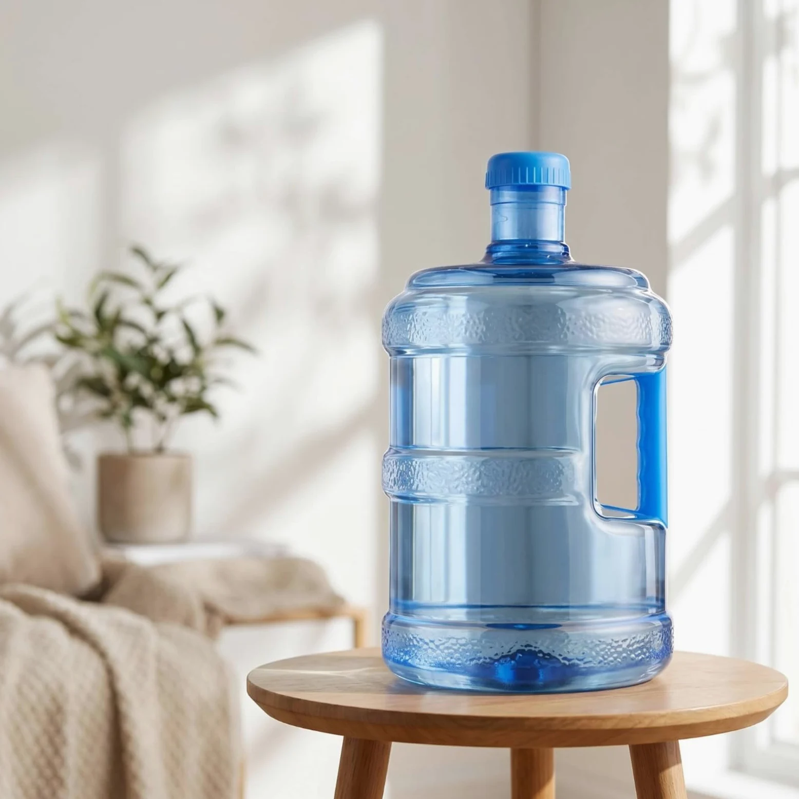 rockible Contenedor de Agua Botella Garrafa Recipiente de PET Reutilizable con Rosca Hermética y Forma Cilíndrica para Almacenamiento y Vertido sin Fugas, 10L
