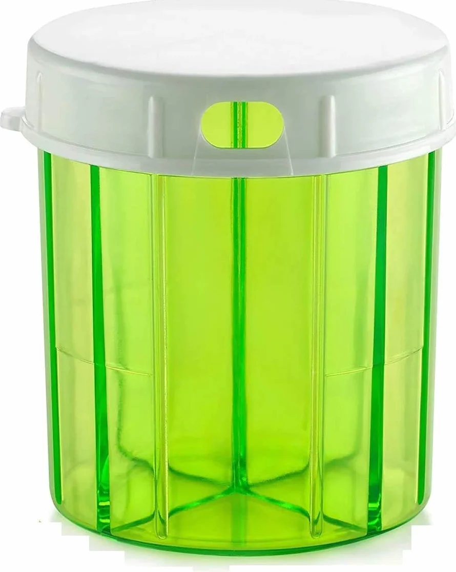 MEDca Dispensador de pastillas 4 compartimientos para medicamentos vitaminas suplementos