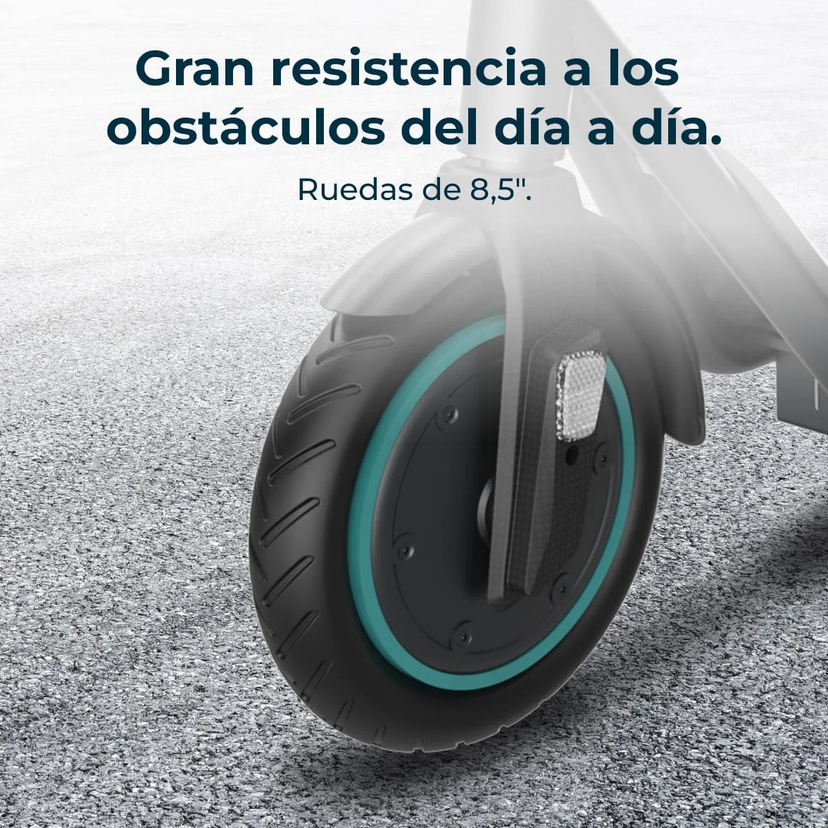 Cecotec Patinete Eléctrico Homologado con App y Acople para Teléfono Bongo D20E Connected, Potencia MAX 500 W, hasta 20km Autonomía, Disco Freno Trasero y E-ABS, Ligero 12,2Kg, Batería 5200mAh, 36V