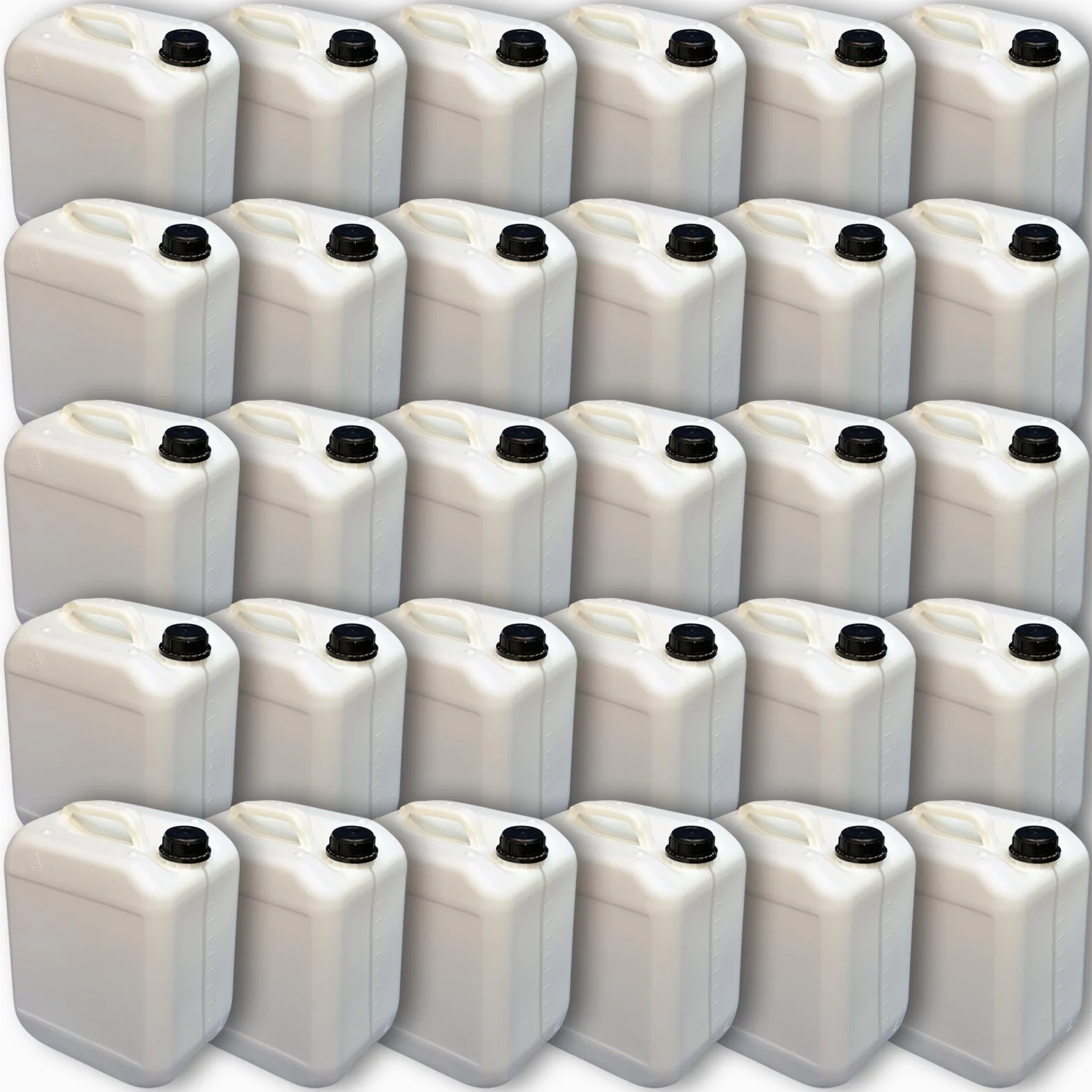 Wilai GmbH Lote de 30 bidones de Polietileno/Jerrycan 10 L Blanco DIN45 Calidad alimentaria (30x22116)