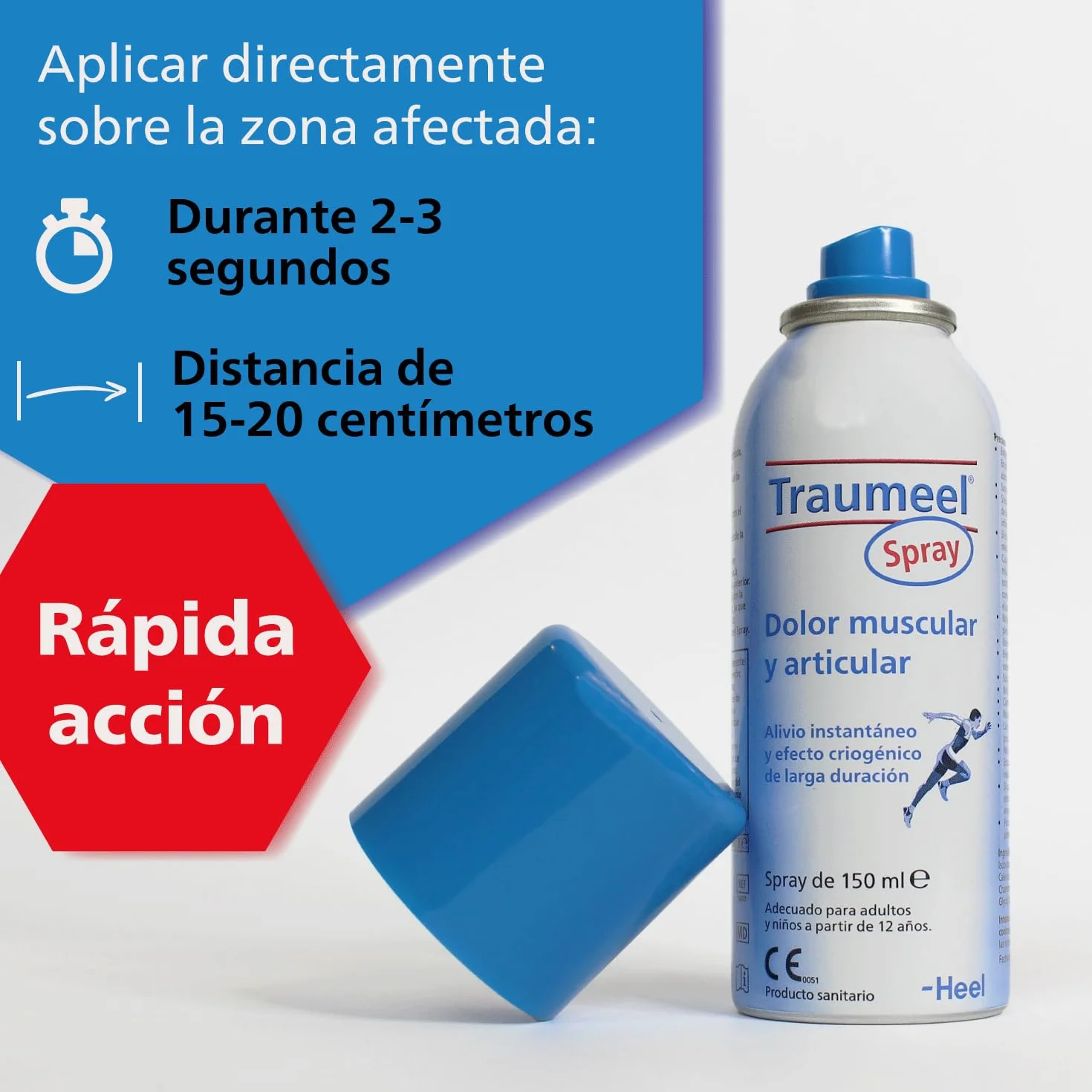 Traumeel Heel Spray Frío 150 ml para Golpes y Dolor Muscular
