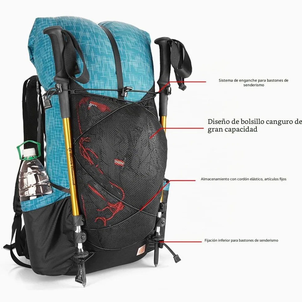 3FULGEAR - Mochila de senderismo para hombres y mujeres, 56L (40+16), ligera, para acampar al aire libre, mochila de senderismo