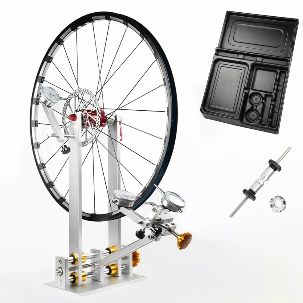 Soporte Plegable para Reparación De Ruedas De Bicicleta, Plataforma De Mantenimiento Y Corrección De Ruedas De Bicicleta De 10 A 29 Pulgadas