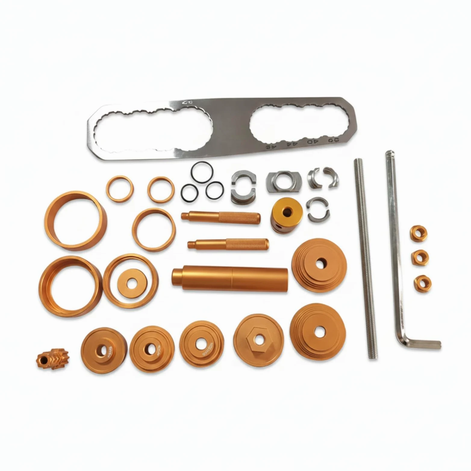 Herramienta Extracción Pedalier Moleteado Extractor Pedalier Antideslizante Removedor s para Ciclistas, Dorado Sin Caja De Herramientas