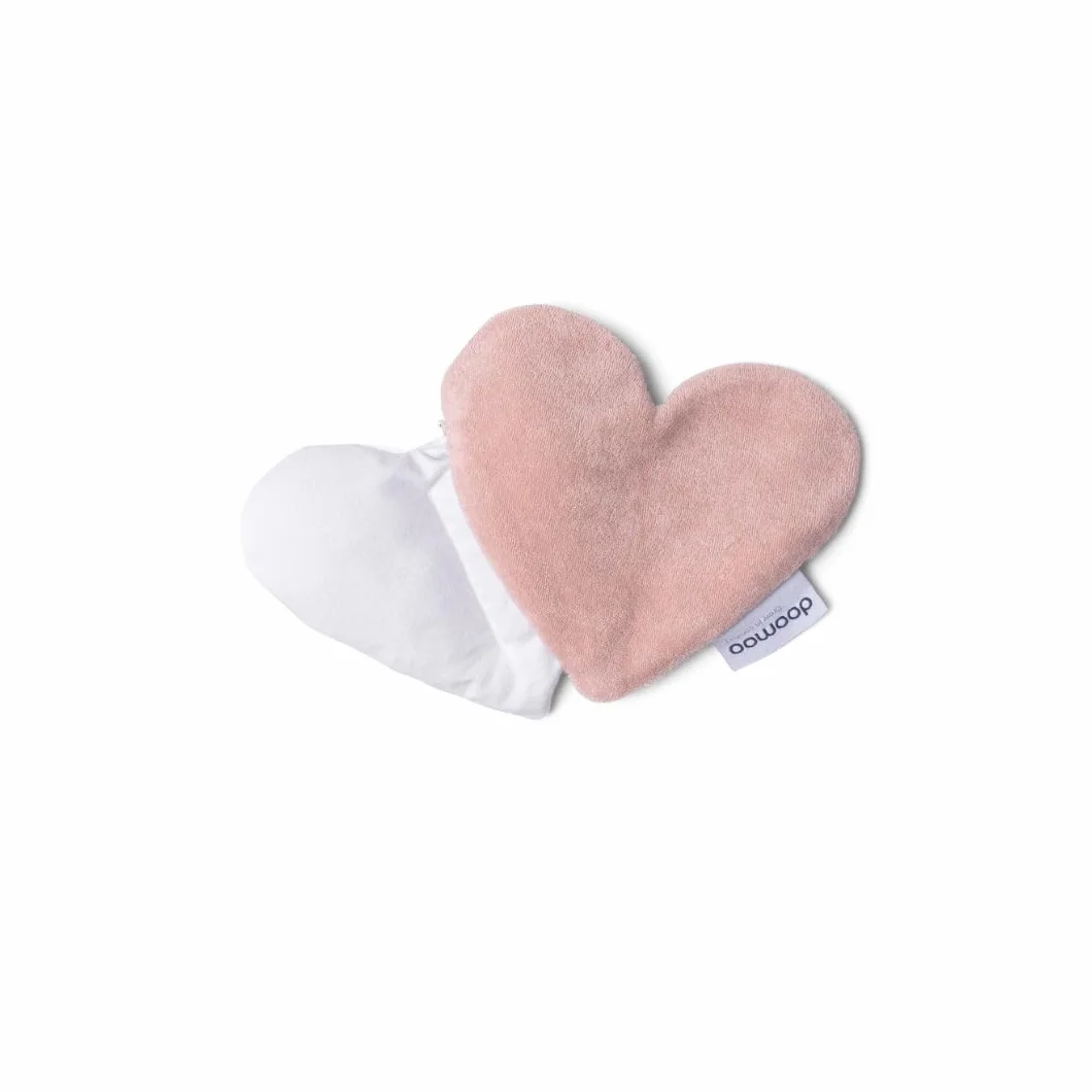 doomoo Snoogy Love Pink Bolsa térmica para bebé Anticólicos Corazón térmico Semillas de colza y lavanda Uso caliente o frío Funda lavable