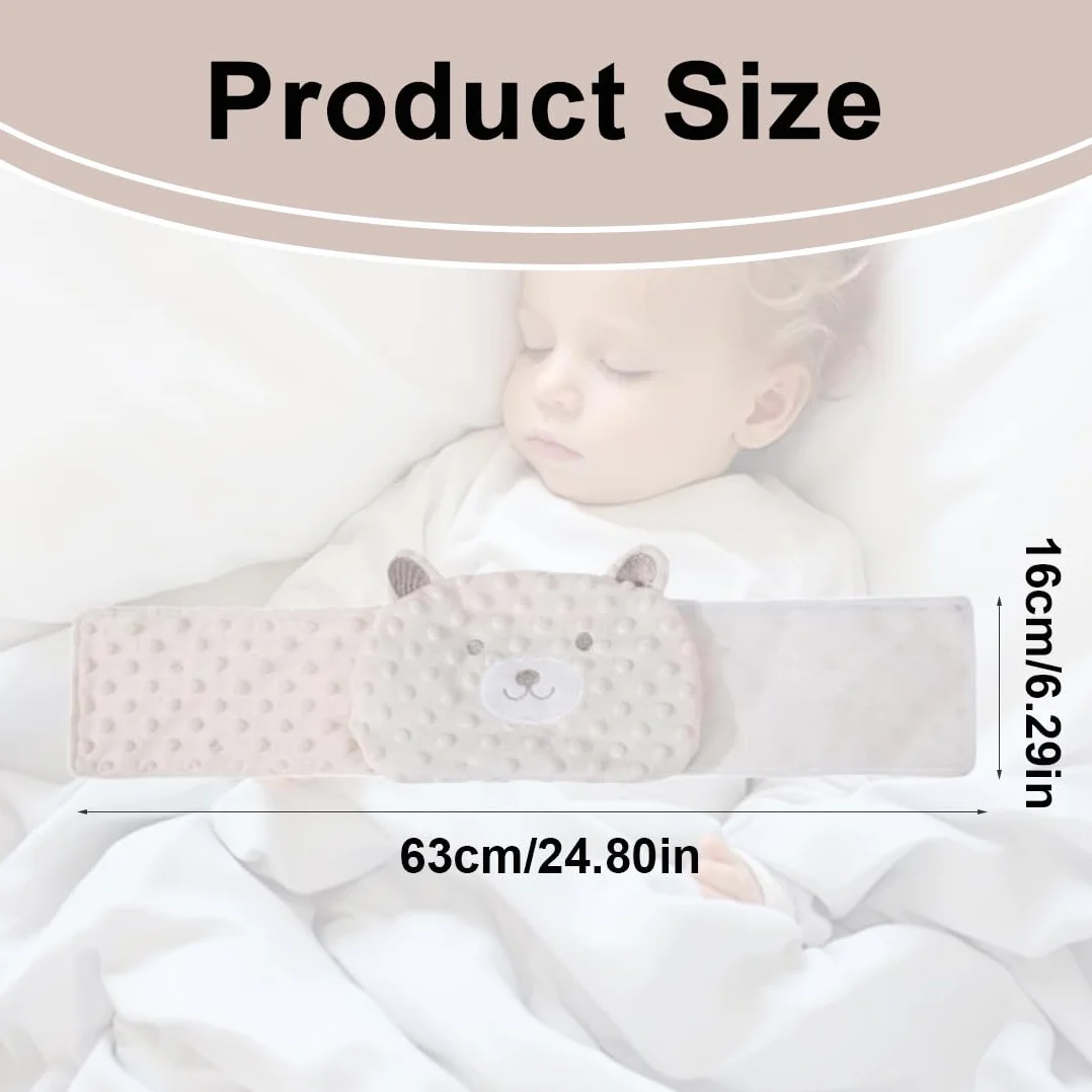 Cinturón de Calor Anticólicos para Bebé con Bolsa de Semillas, Ajustable Beige