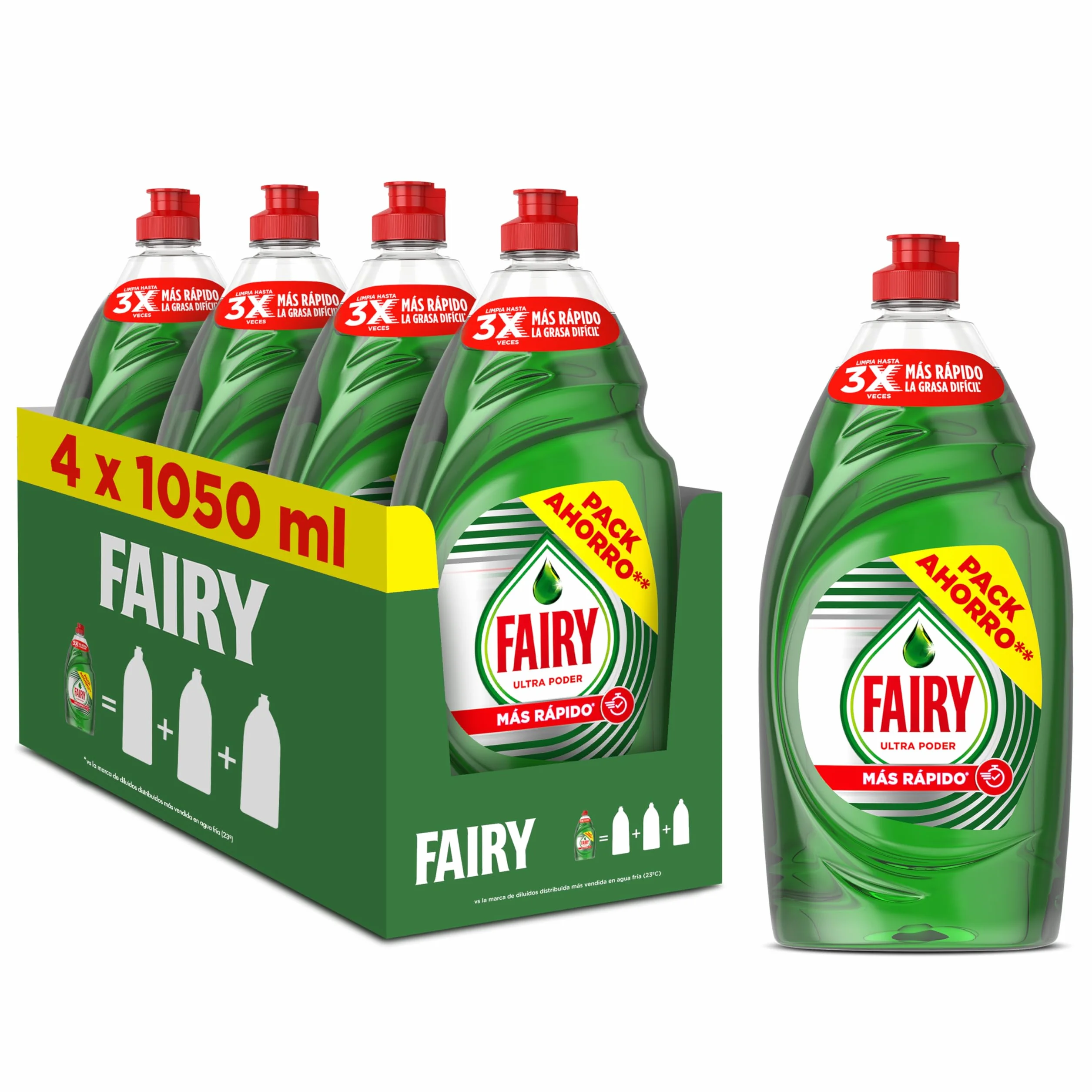 Fairy Ultra Poder Original Líquido Lavavajillas 4 x 1050ML