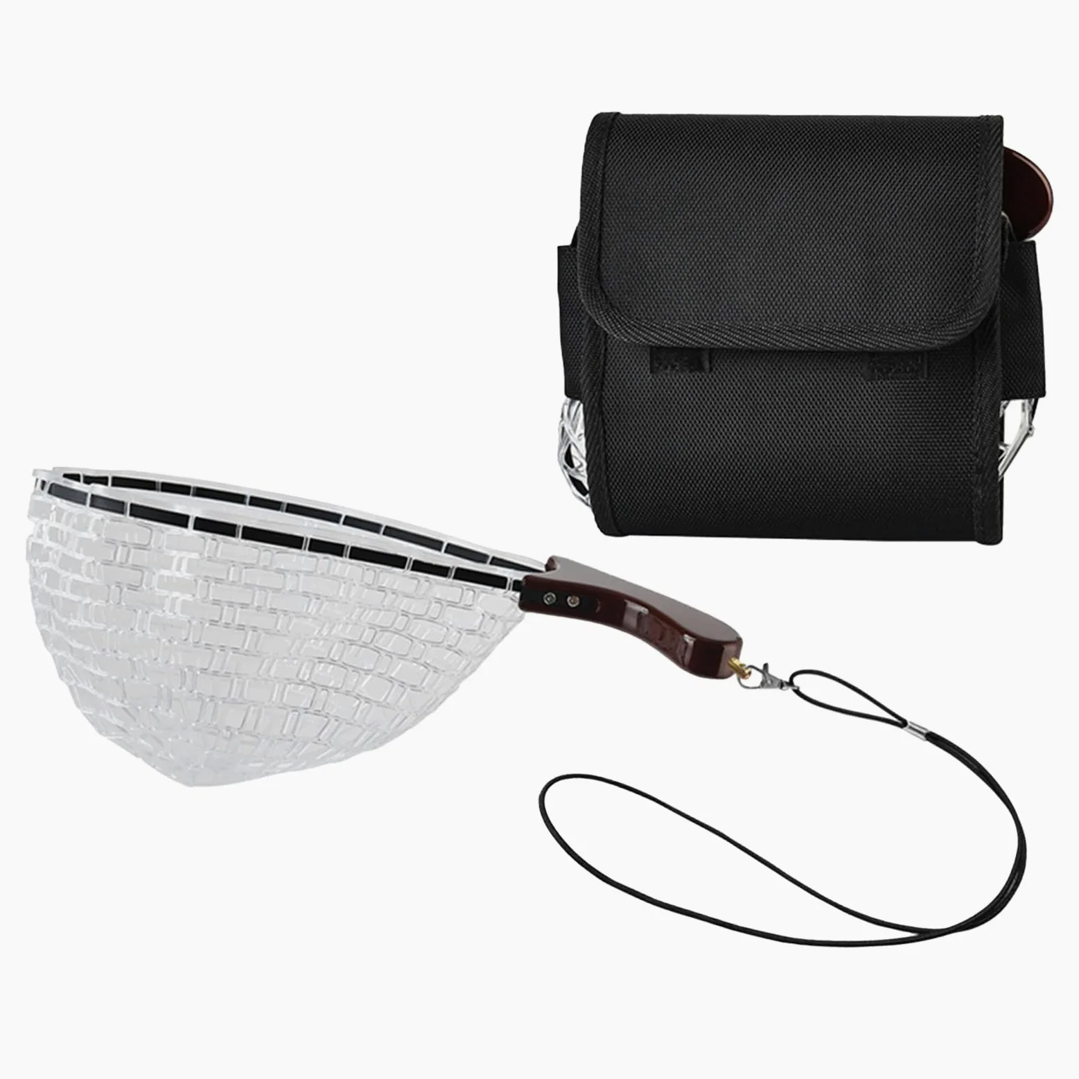 Redes de Pesca Red De Pesca Pequeña Plegable Con Mango | Malla para Transportar Capturas Vivas con Empuñadura Antideslizante para Piscinas Playa Lagos Salmón Mosca Kayak