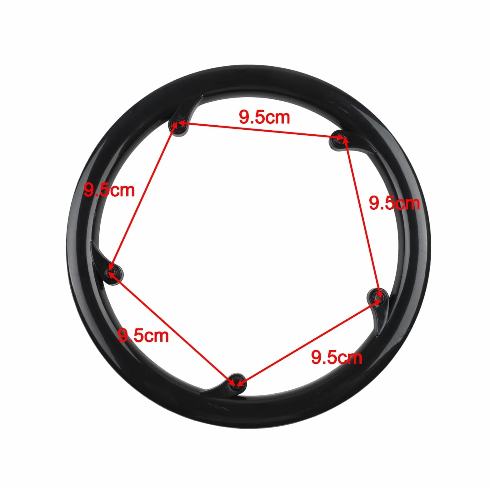 Gdfnmogo Protector de cadena 48T, protector de bielas de plástico duradero para platos de 4/5 agujeros 46-48T, compatible con bicicletas de montaña, bicicletas plegables (48T)