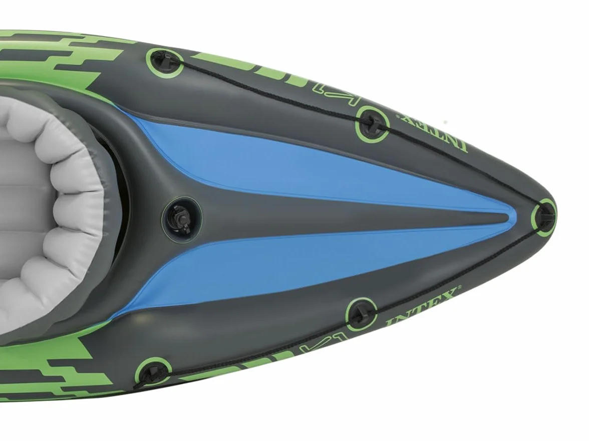 Intex Challenger Kayak, Man Inflatable Canoe with Aluminum Oars and Hand Pump