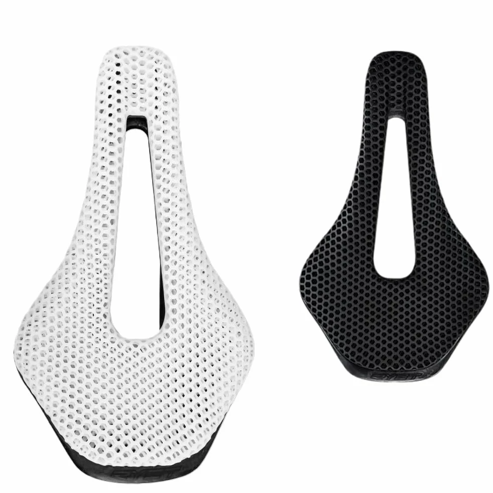Asiento Bicicleta,Sillin Bicicleta MTB Sillín de Bicicleta RYET Impreso en 3D, Ultraligero, Fibra Carbono, Hueco, cómodo y Transpirable, for montaña, Grava Carretera
