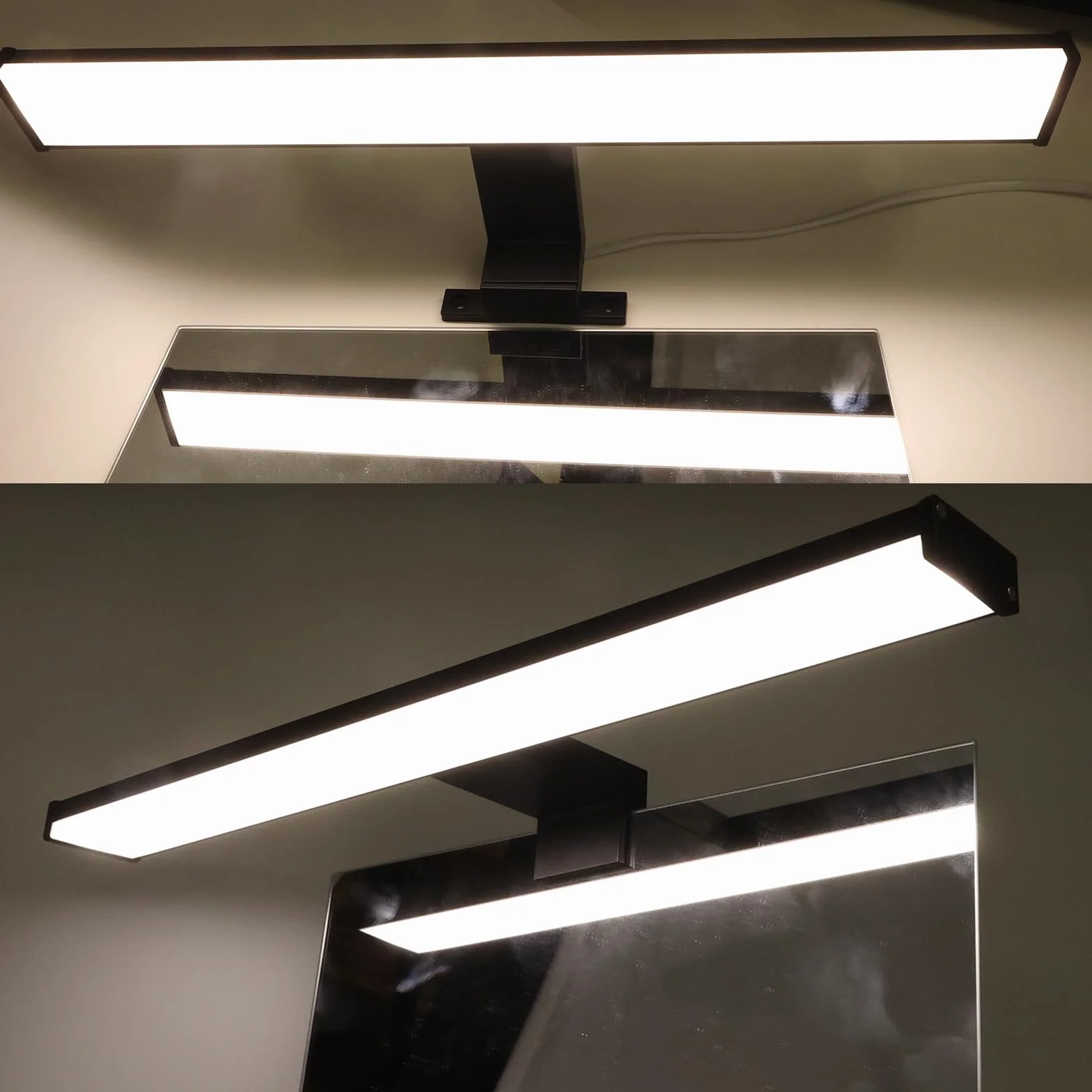 Alpinaluz Aplique LED para Espejo de Baño 40cm 10W IP44 Luz Blanca Neutra 4000K Aluminio Policarbonato Negro