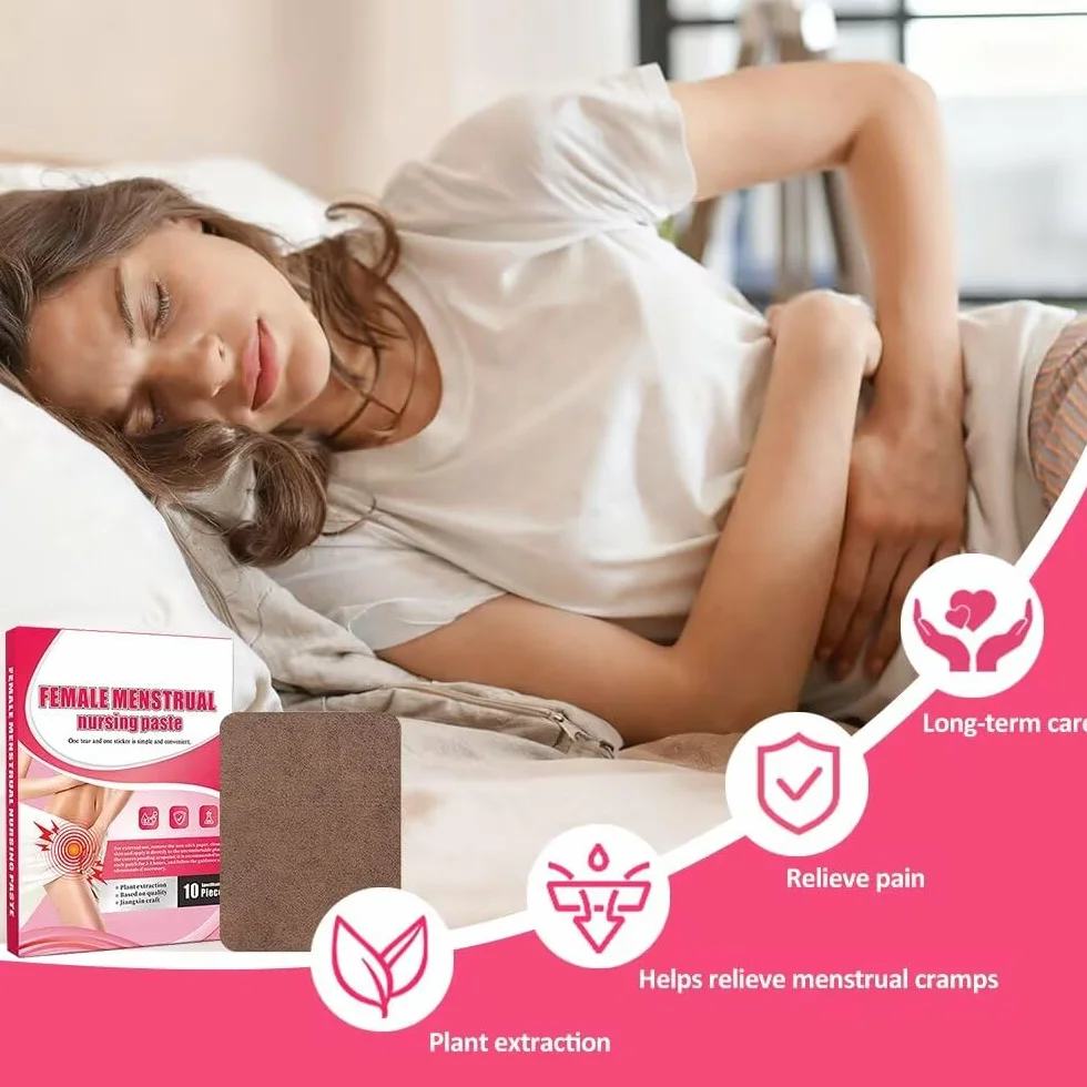 Parches menstruales extractos vegetales ajenjo angélica cólicos dolor abdominal 10 unidades