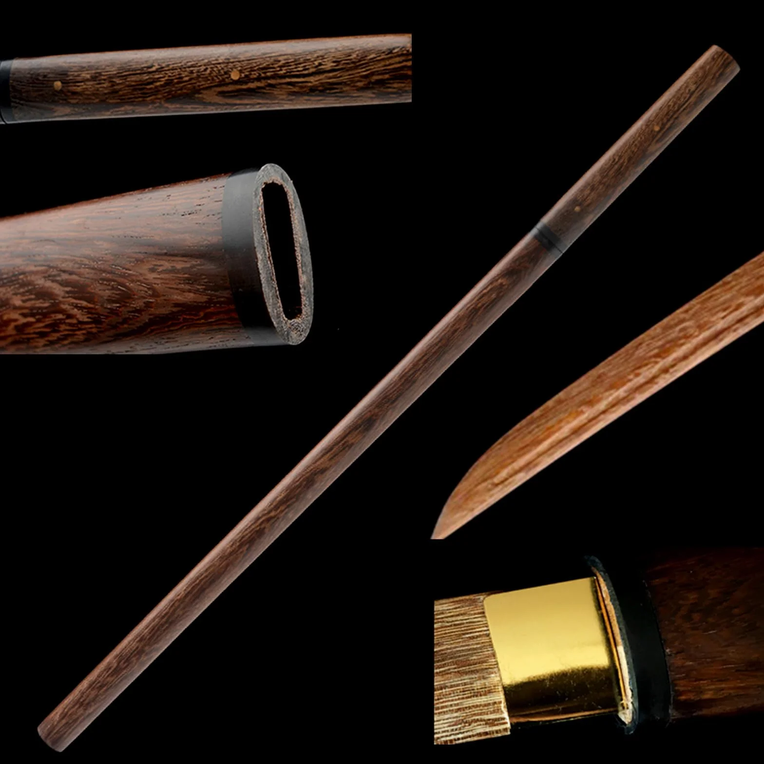 Espada recta de madera,bokken hecho a mano,hoja de palisandro natural,vaina de palisandro natural,katana de madera para entrenamiento de kendo,regalos,decoración,juegos de rol,colección - 100 cm