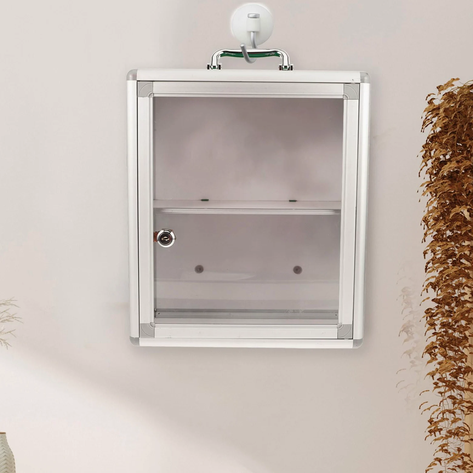 Botiquín de Primeros Auxilios de Pared, Gran Capacidad, Puerta Transparente | Acrílico y Plástico Aleación de Aluminio, Clasificación y Ahorro de Espacio, para Casa y Coche