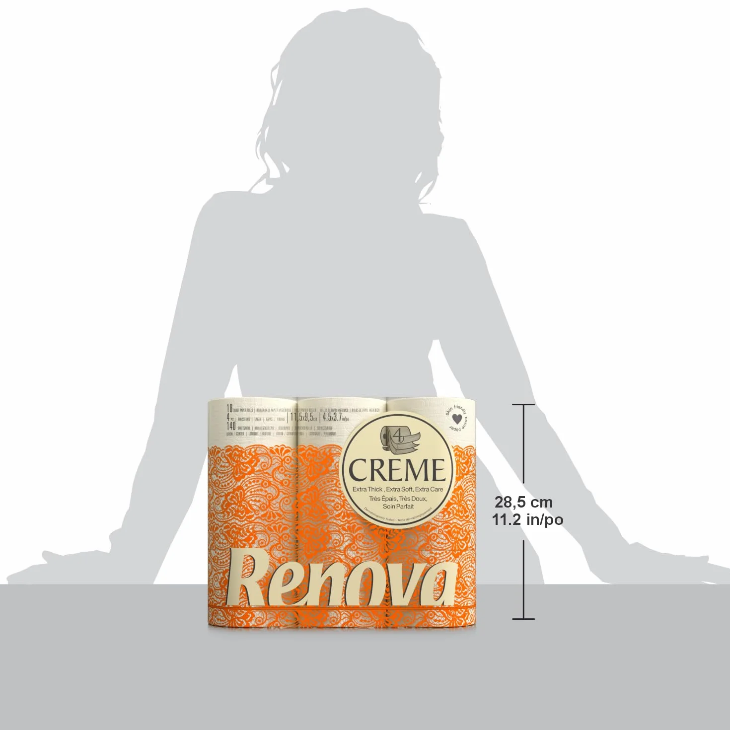 Renova Papel Higiénico Creme - 18 Rollos