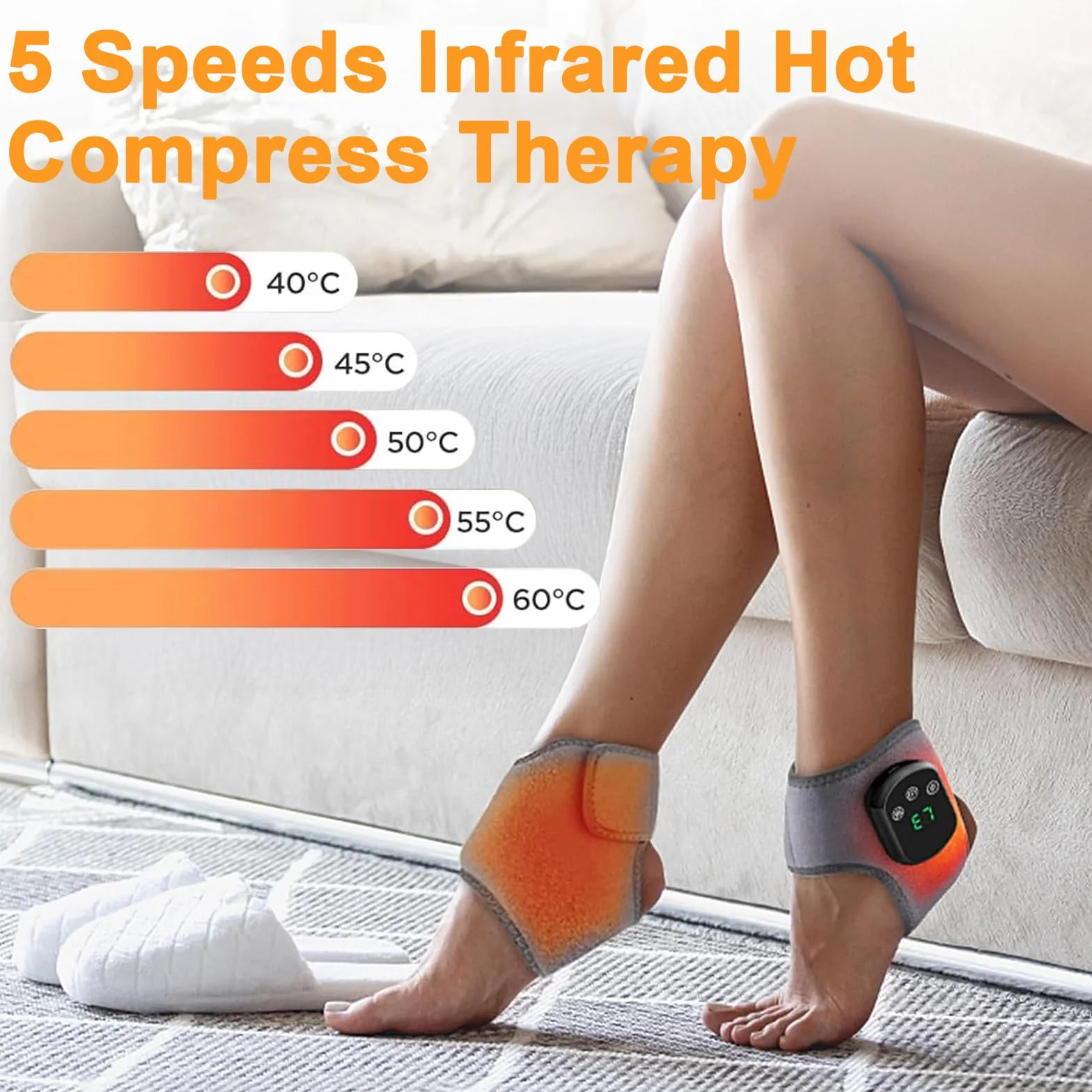 JIMACRO Masajeador de Pies Eléctrico, Foot Massager para Tobillo Talón Planta Arco