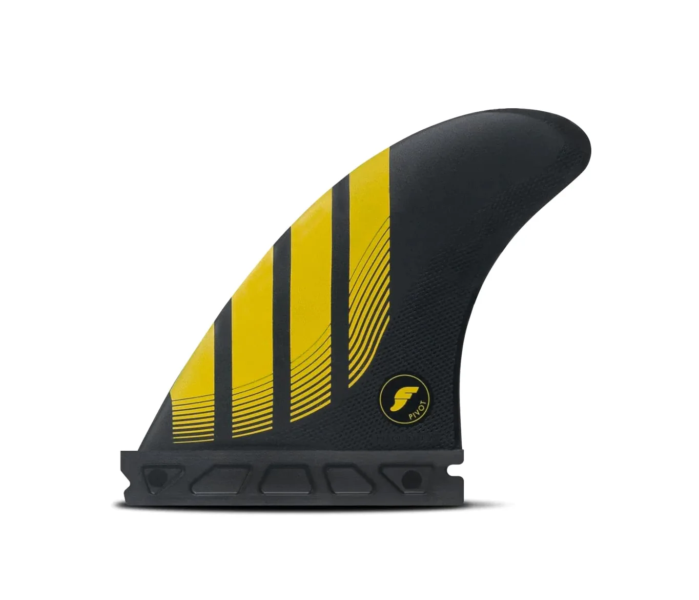 Futures Fins P4 Alpha - Juego de aletas de hélice (carbono/amarillo, pequeño)