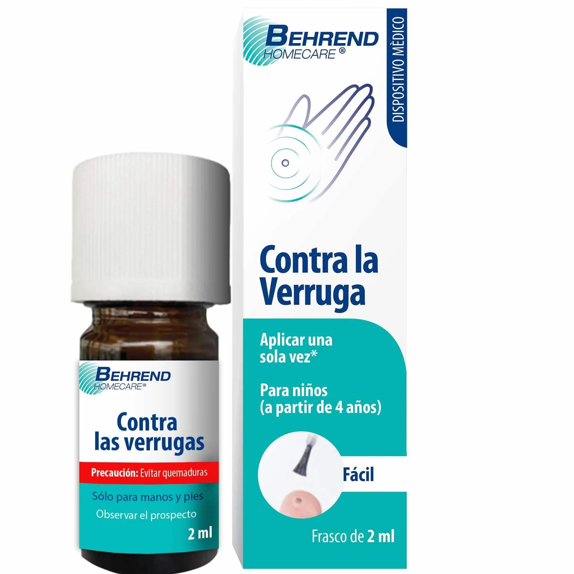 Behrend Contra las verrugas manos pies preciso indoloro seguro niños 4 años 2 ml