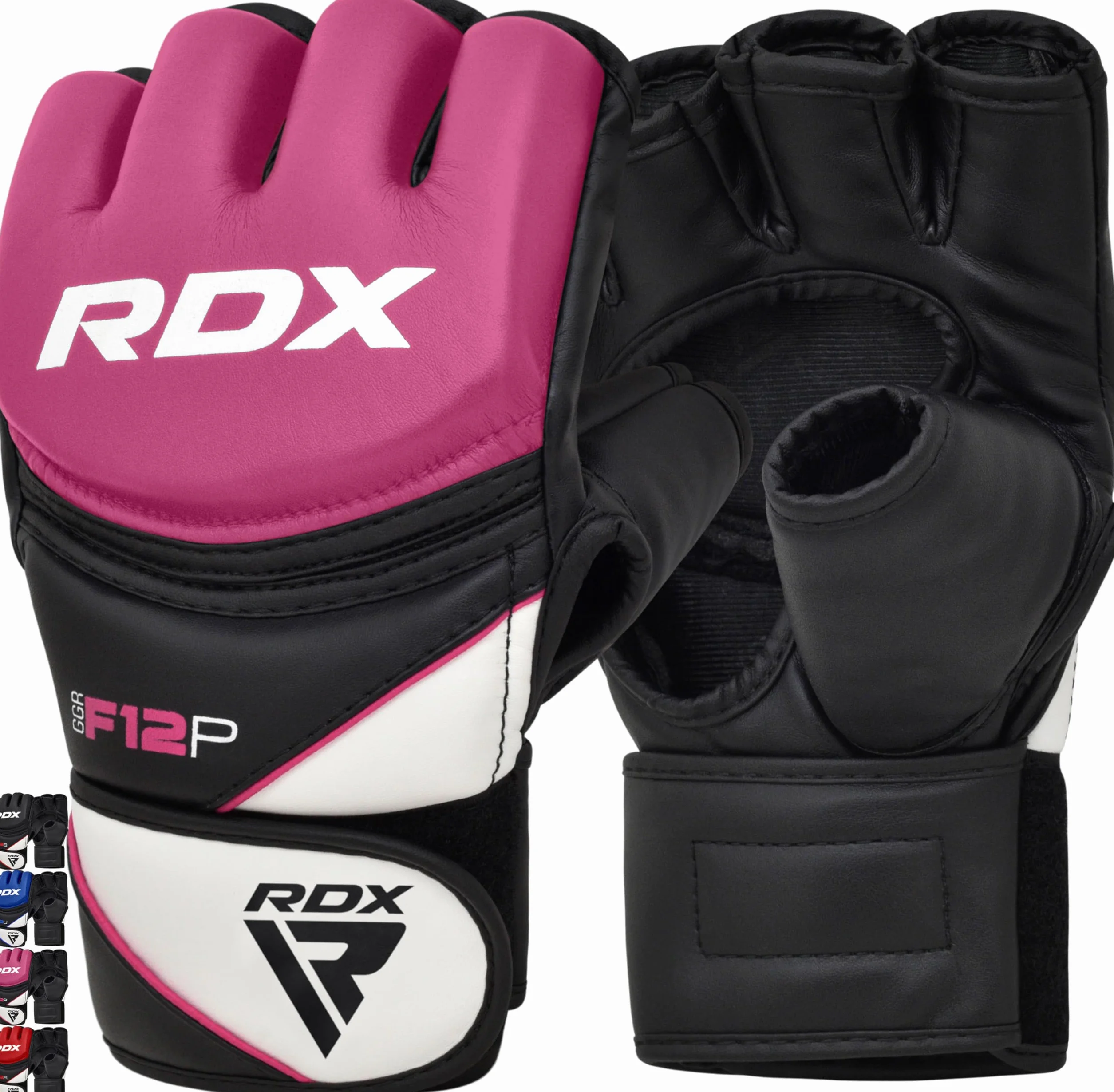 RDX Guantes MMA Maya Hide Cuero Abierto Palma Entrenamiento