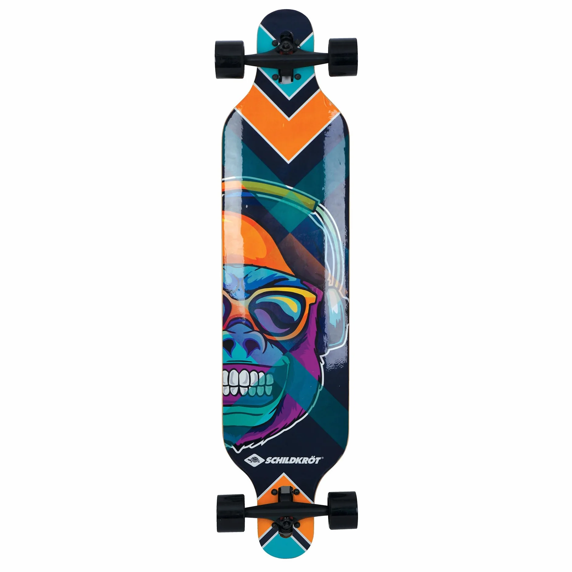 Schildkröt Longboard Freeride 41", 9 Capas Madera de Arce, ABEC-11, Eje Abatible