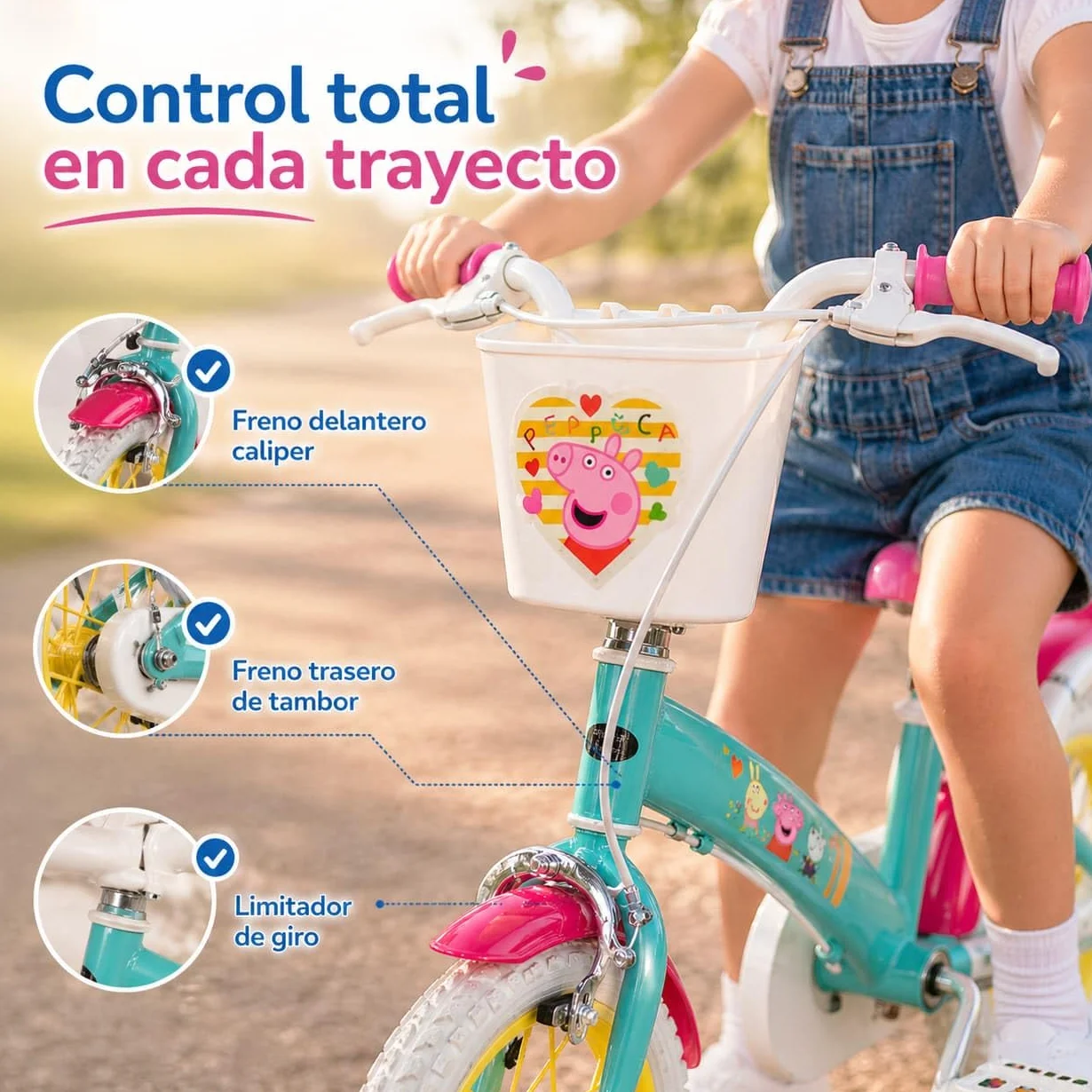 Bicicleta 12" Peppa Pig 3-5 años