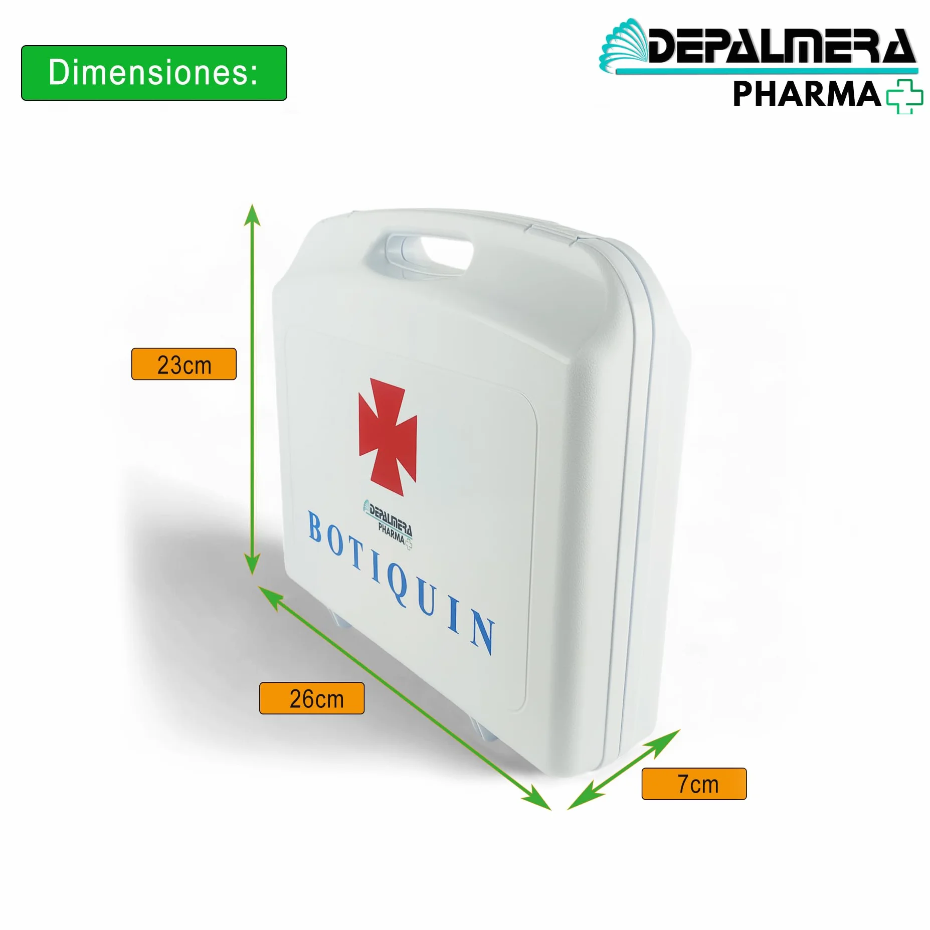 Botiquin de Primeros Auxilios Hogar y Trabajo Completo Homologado 26x23x7cm