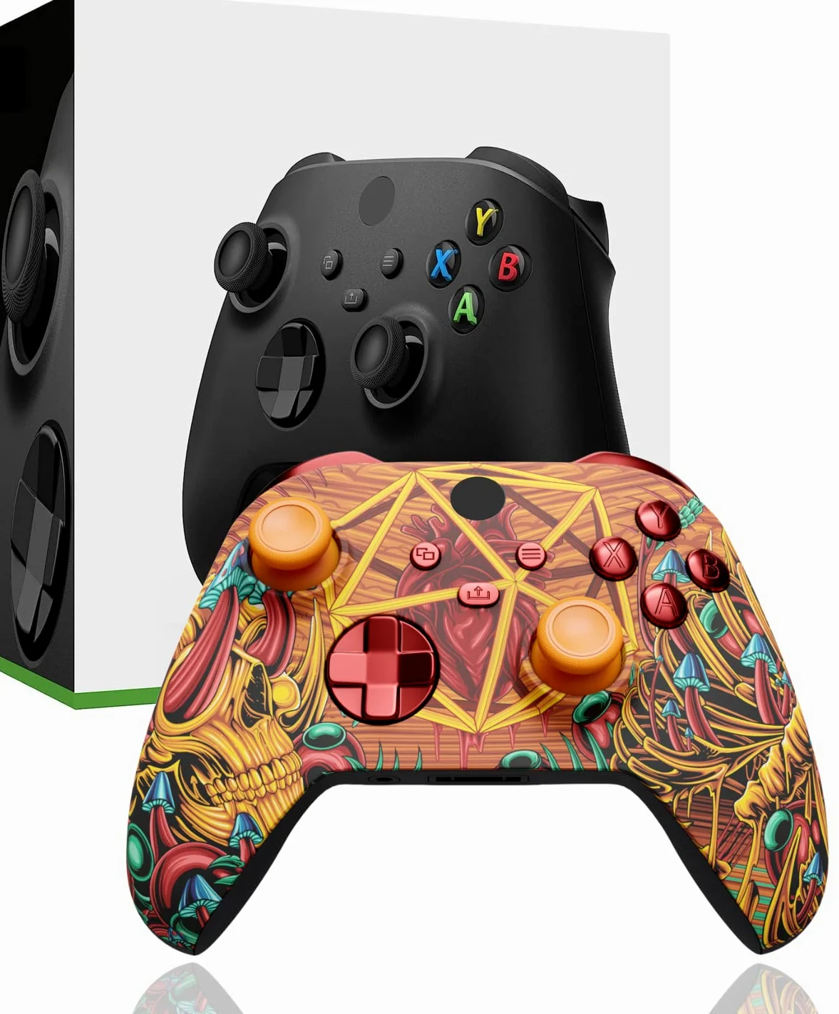 Mando original de Xbox Edición Especial Personalizado Compatible con Xbox One Xbox Series X/S (Color, Devils Heart)