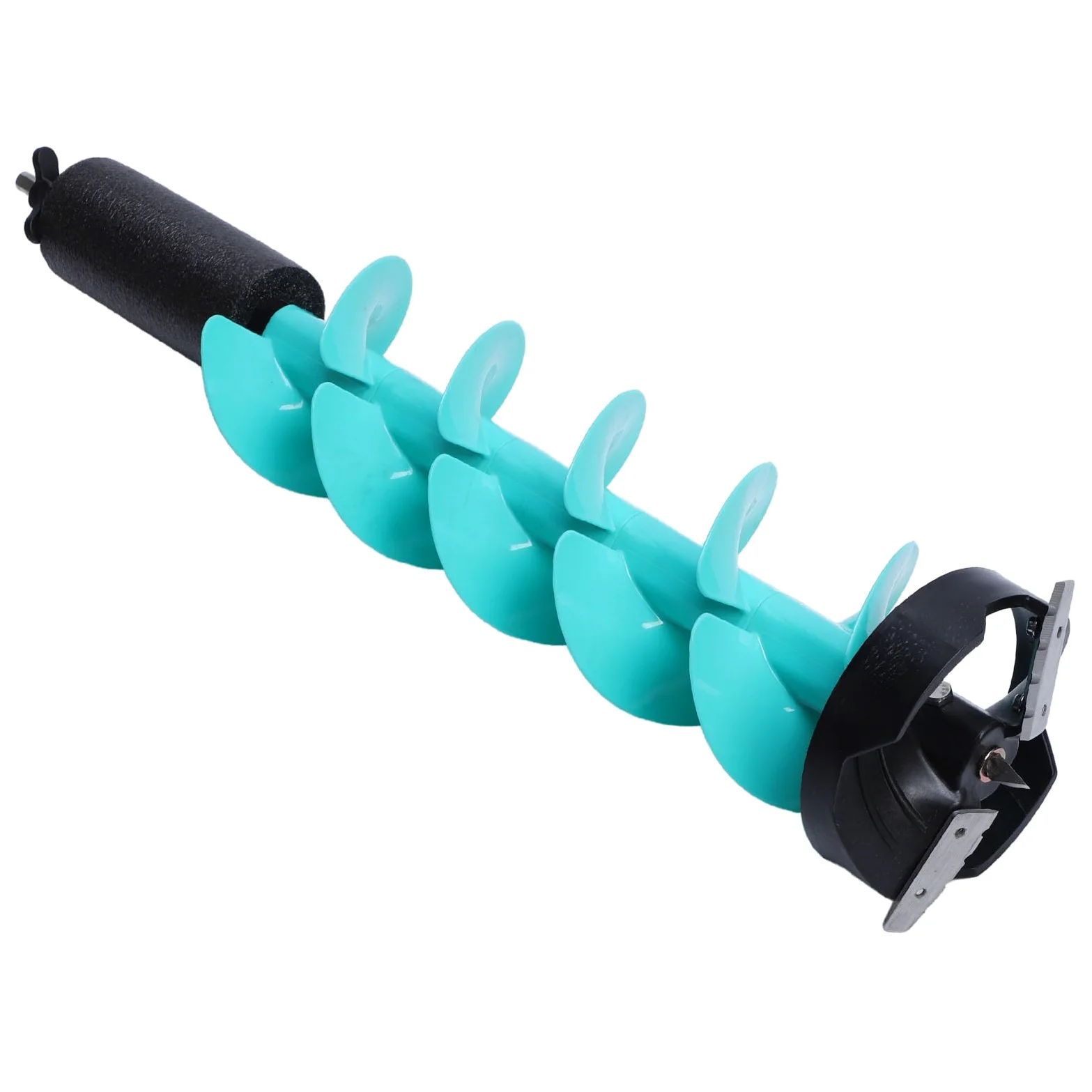 Taladro Eléctrico de Nailon Resistente con Cuchillas de Acero, Diámetro de 6 Pulgadas para Entusiastas de la Pesca en Hielo, 28 Pulgadas de Largo