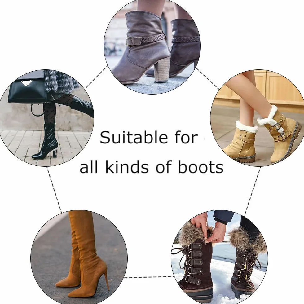 Insertos de Formas de Botas, Moldeadores de Plástico para Botas Altas, Soporte de Bota, 4 Pares Negro