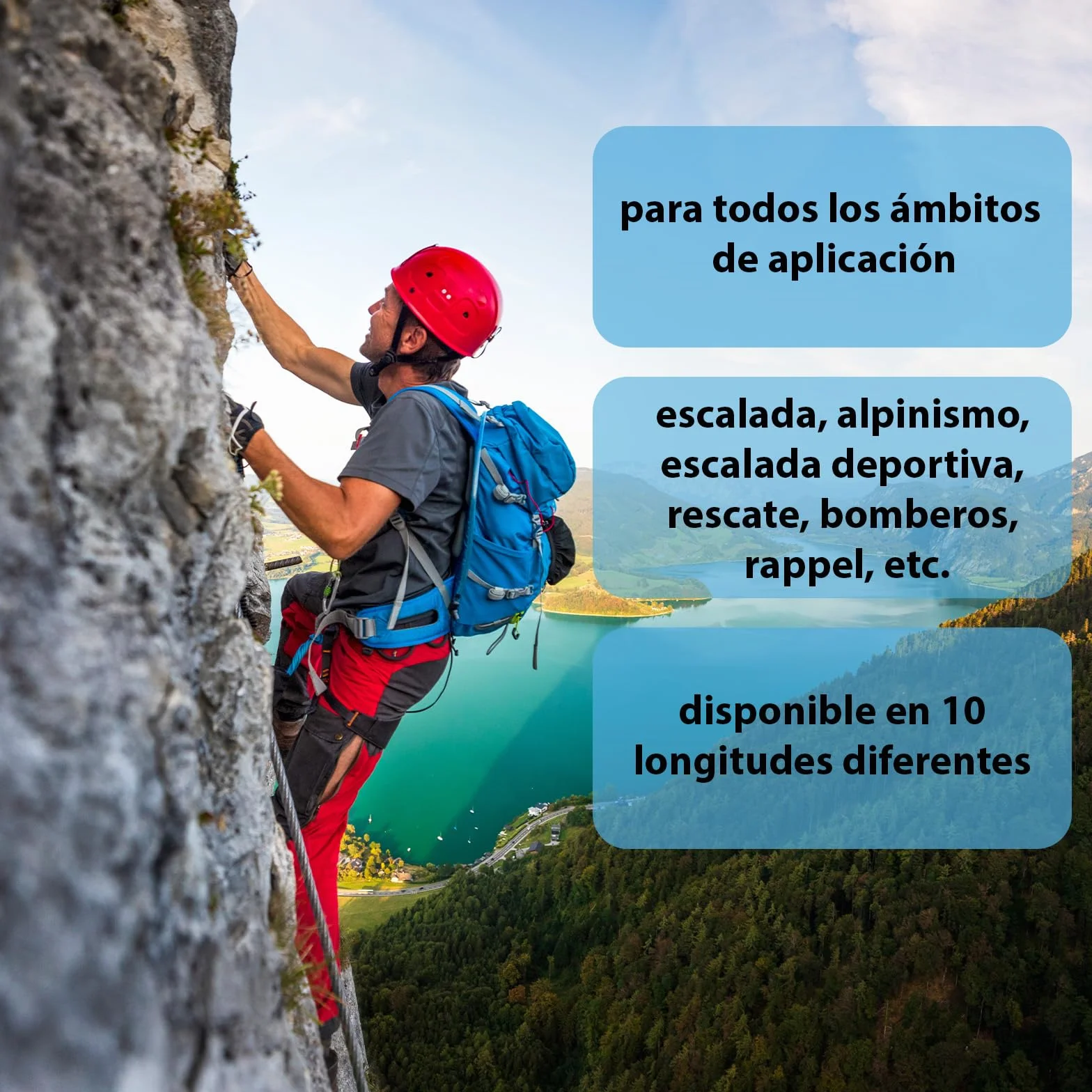 ALPIDEX Eslingas de cinta escalada 40 60 80 120 cm conjunto 4 piezas poliamida