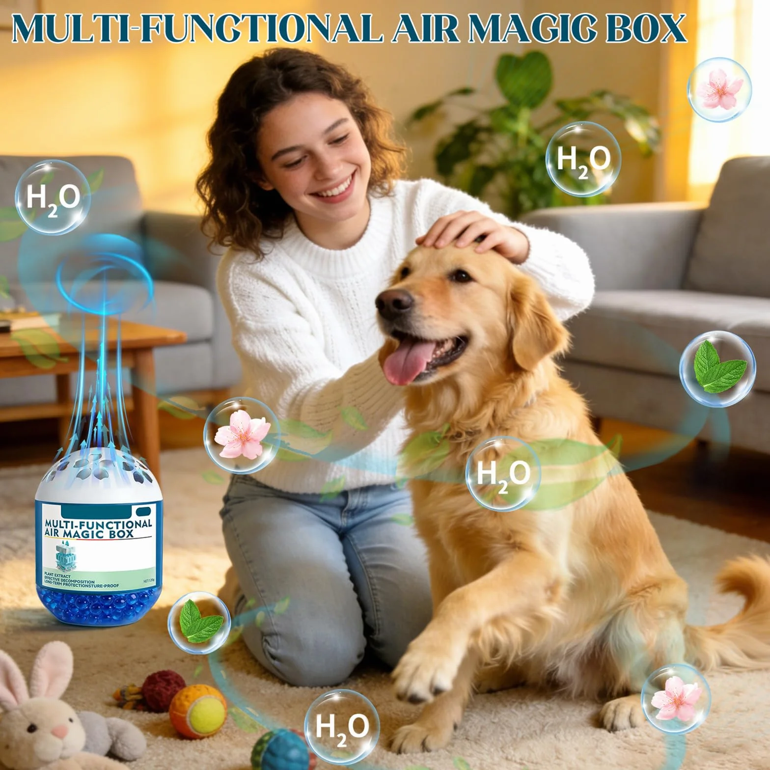Caja mágica de aire multifunción para interiores, paquete de 3, extracción automática de polvo