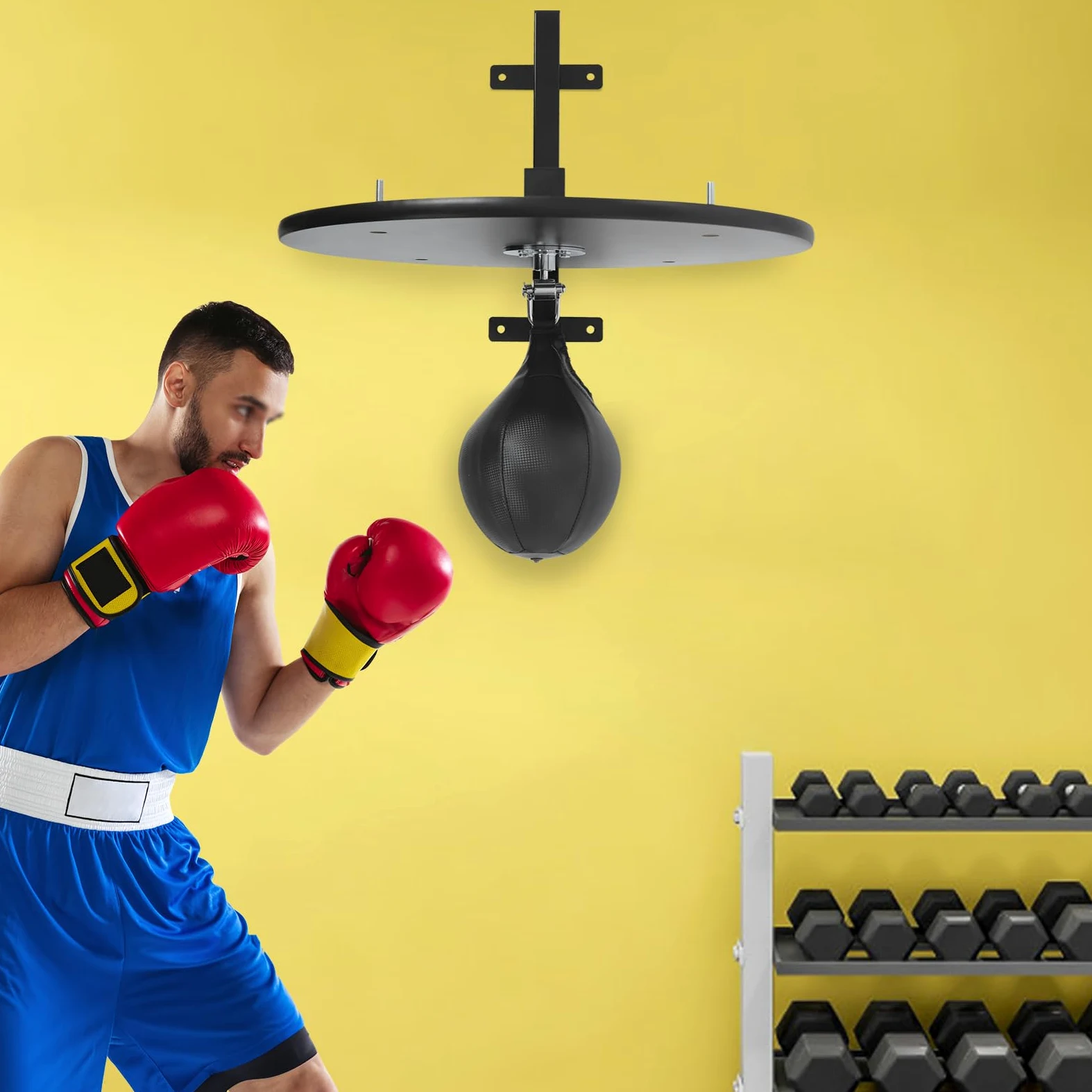 Speed Bag Platform Heavy Duty Ajustable Kit con Punchingball para Boxeo Ejercicios de Golpe