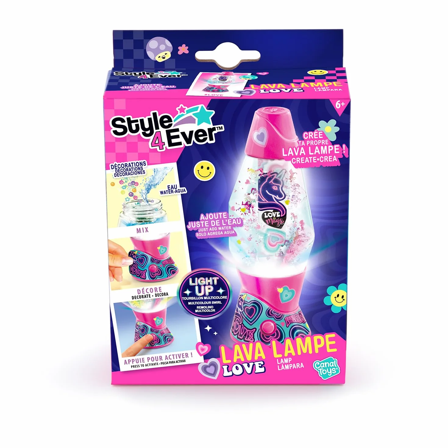 Canal Toys Style 4Ever Mini Lámpara de Lava con Decoraciones Brillantes