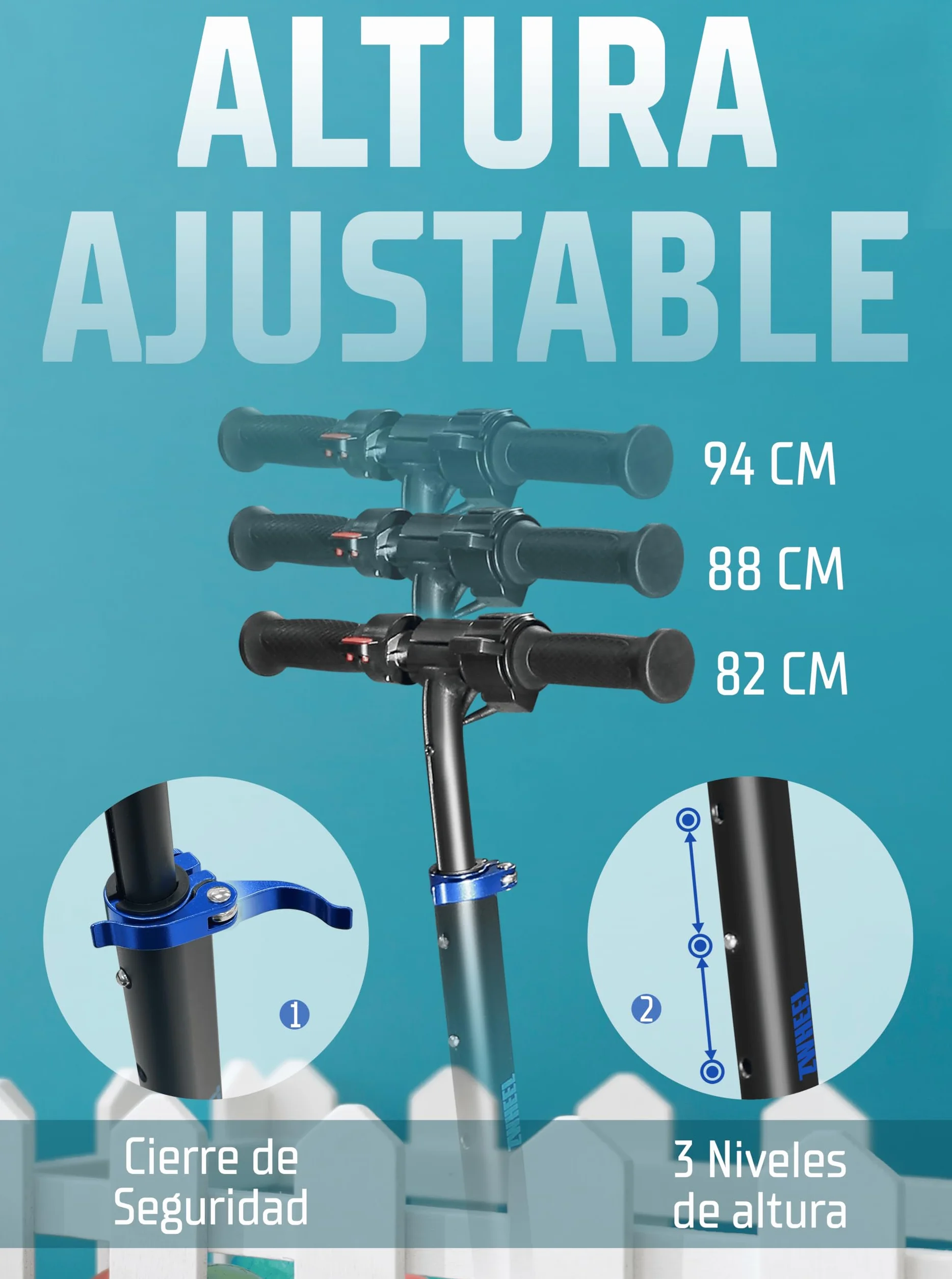 Patinete Eléctrico para Niños ZWHEEL ZTOY SUPERKID - Altura Ajustable 150W 19km/h 10km Autonomía Luces RGB Doble Freno Ruedas Antipinchazo