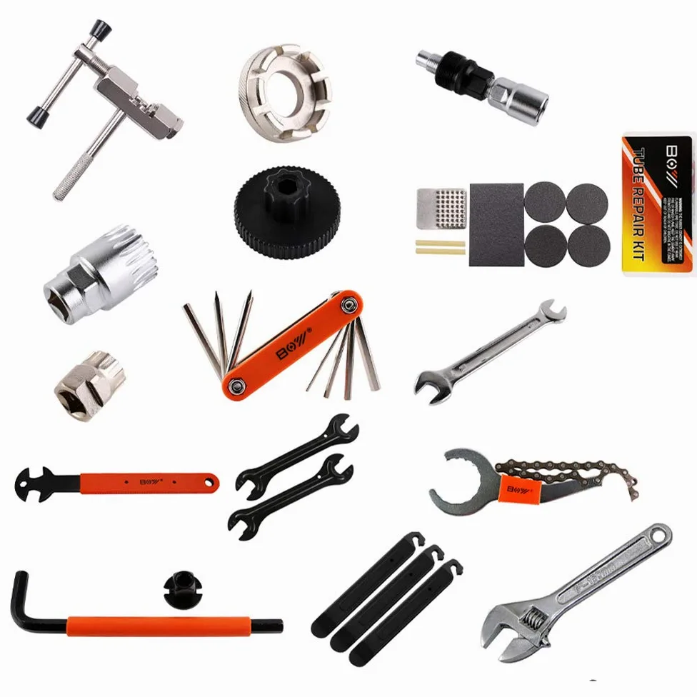 Kit de Herramientas para Bicicletas Reparación de Llantas de Bici Desmontaje del Soporte del Volante Accesorios para Quitar Cadenas Equipo Completo de Ciclismo de Carretera MTB