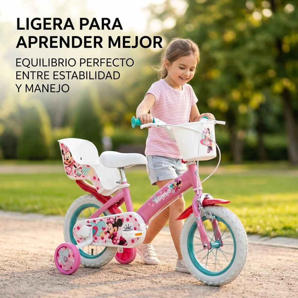 TOIMSA Bicicleta 12" Minnie Huffy (3/5 años), Multicolor