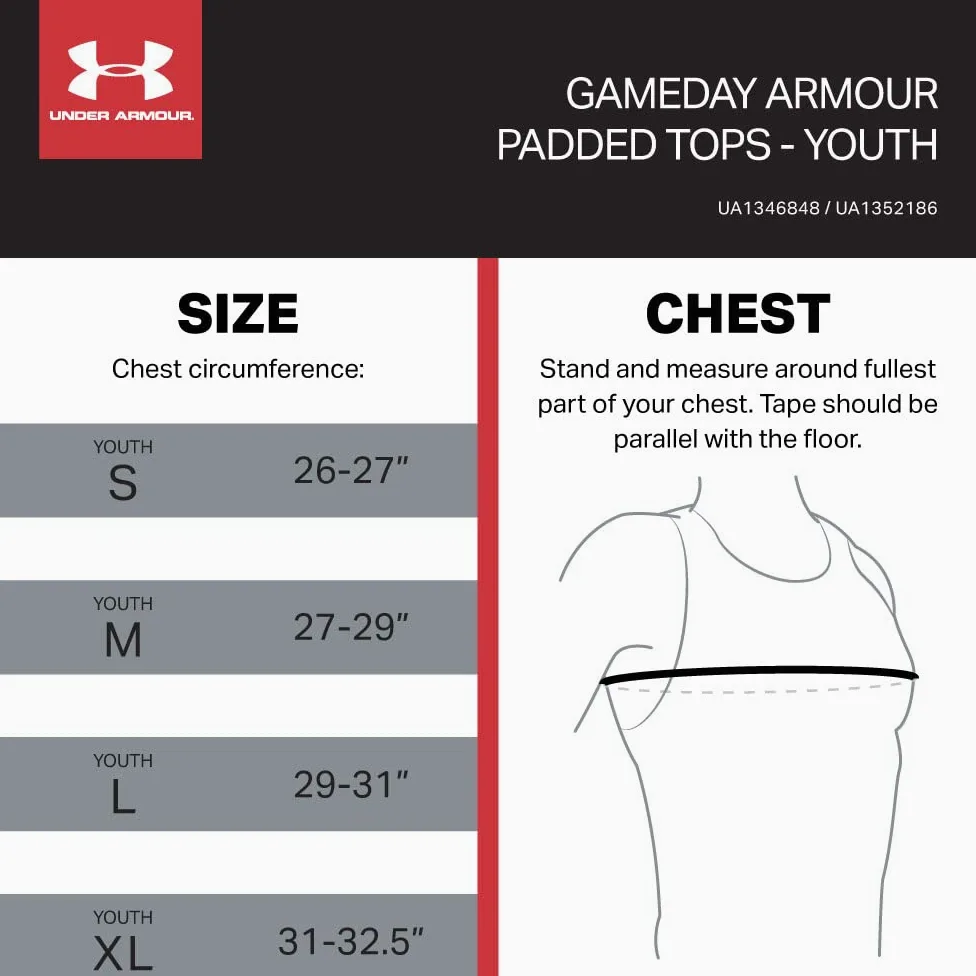 Under Armour Gameday Armour Pro 5-Pad Top Juvenil Unisex niños