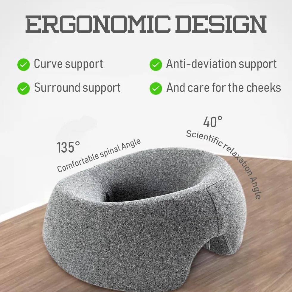 Reposacabezas de Masaje para Cama, Almohada Facial Boca Abajo, Cojín de SPA