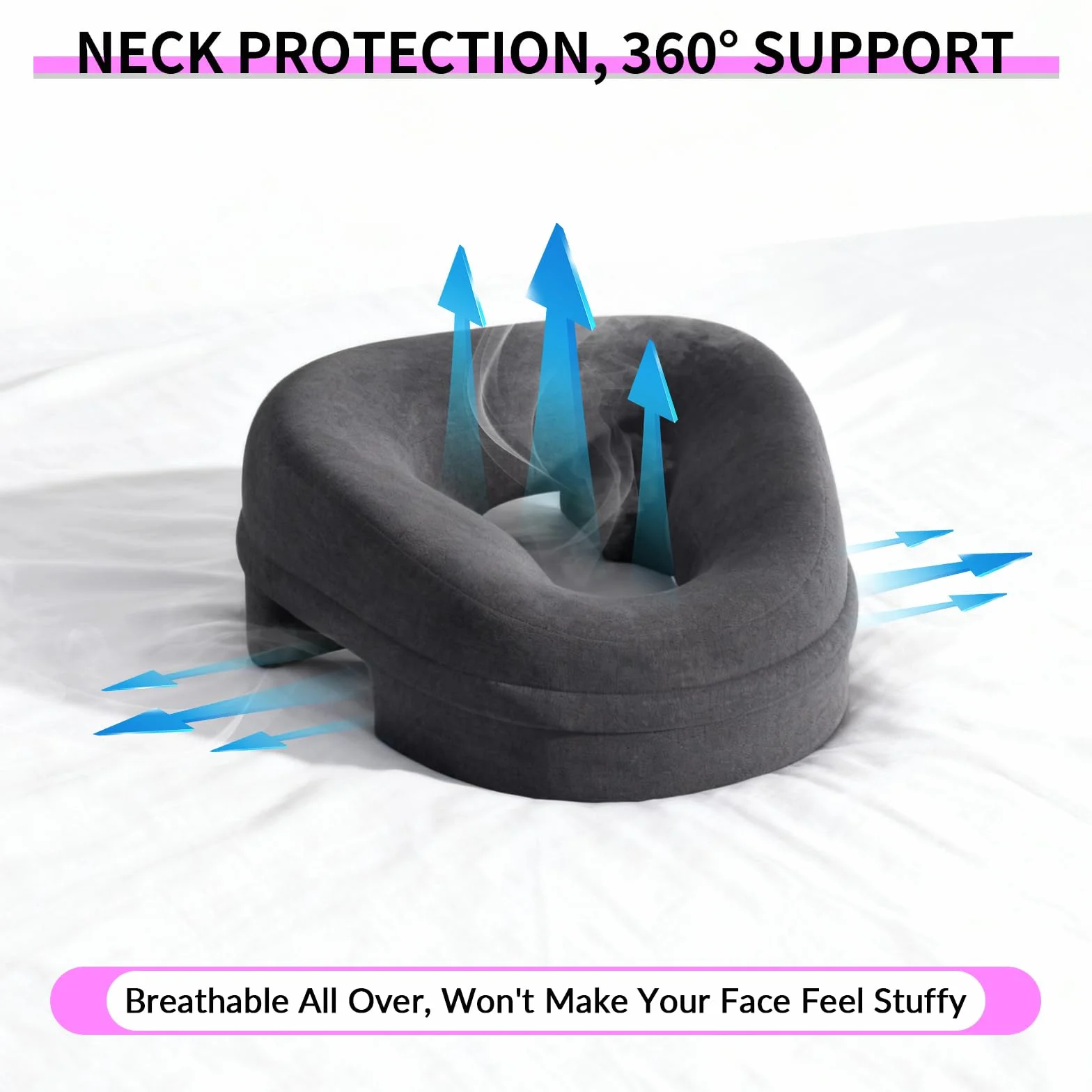 JAOGAUS Almohada de Masaje Facial, Almohada de Soporte para el Pecho, Almohada de Cama Facial, Almohadilla de Soporte para Salones de Belleza, para Dormir Adecuada para Salones de Belleza o SPA