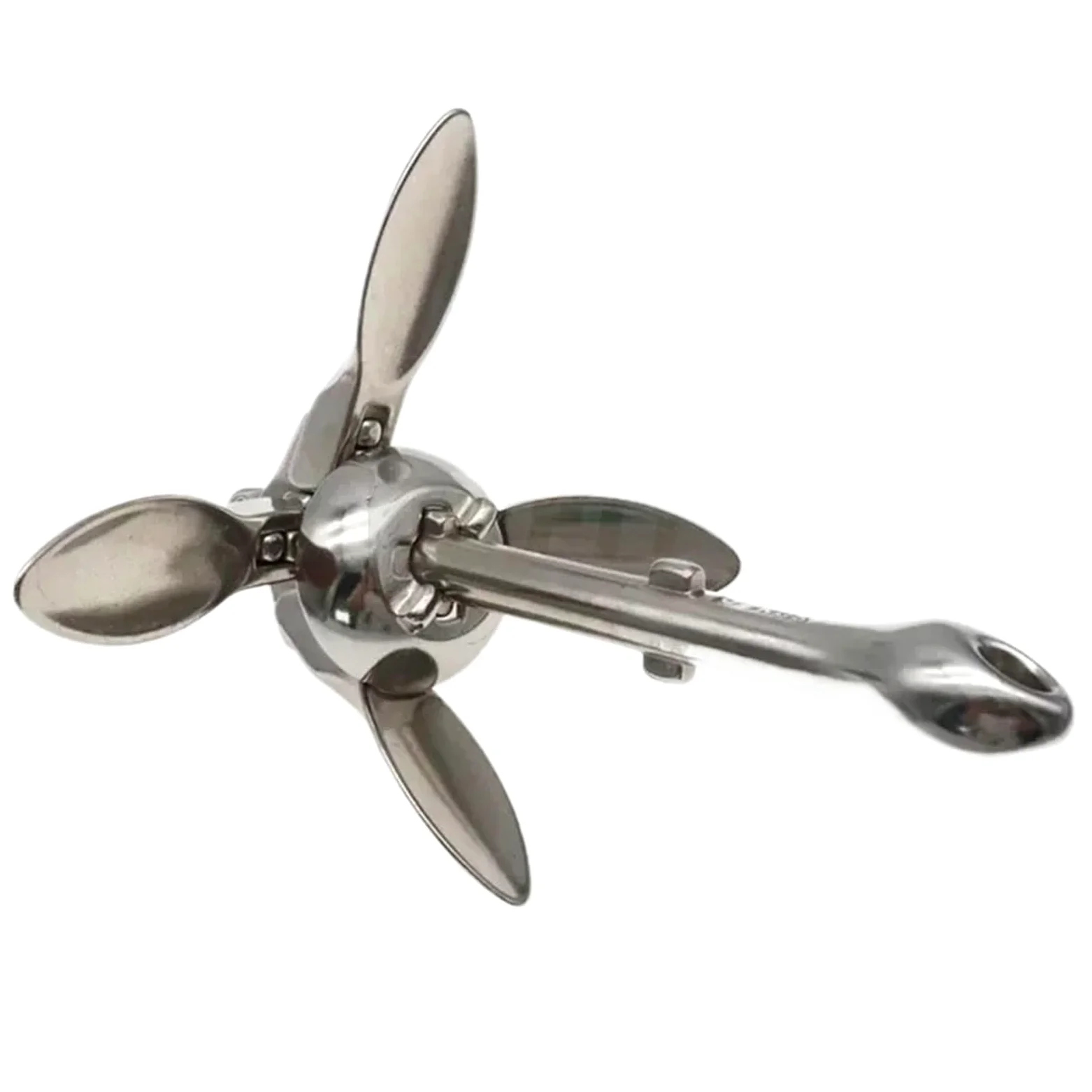 Ancla de atraque plegable for embarcaciones de 1,5 kg/0,7 kg,para lanchas rápidas, botes inflables(1.5kg Silver)