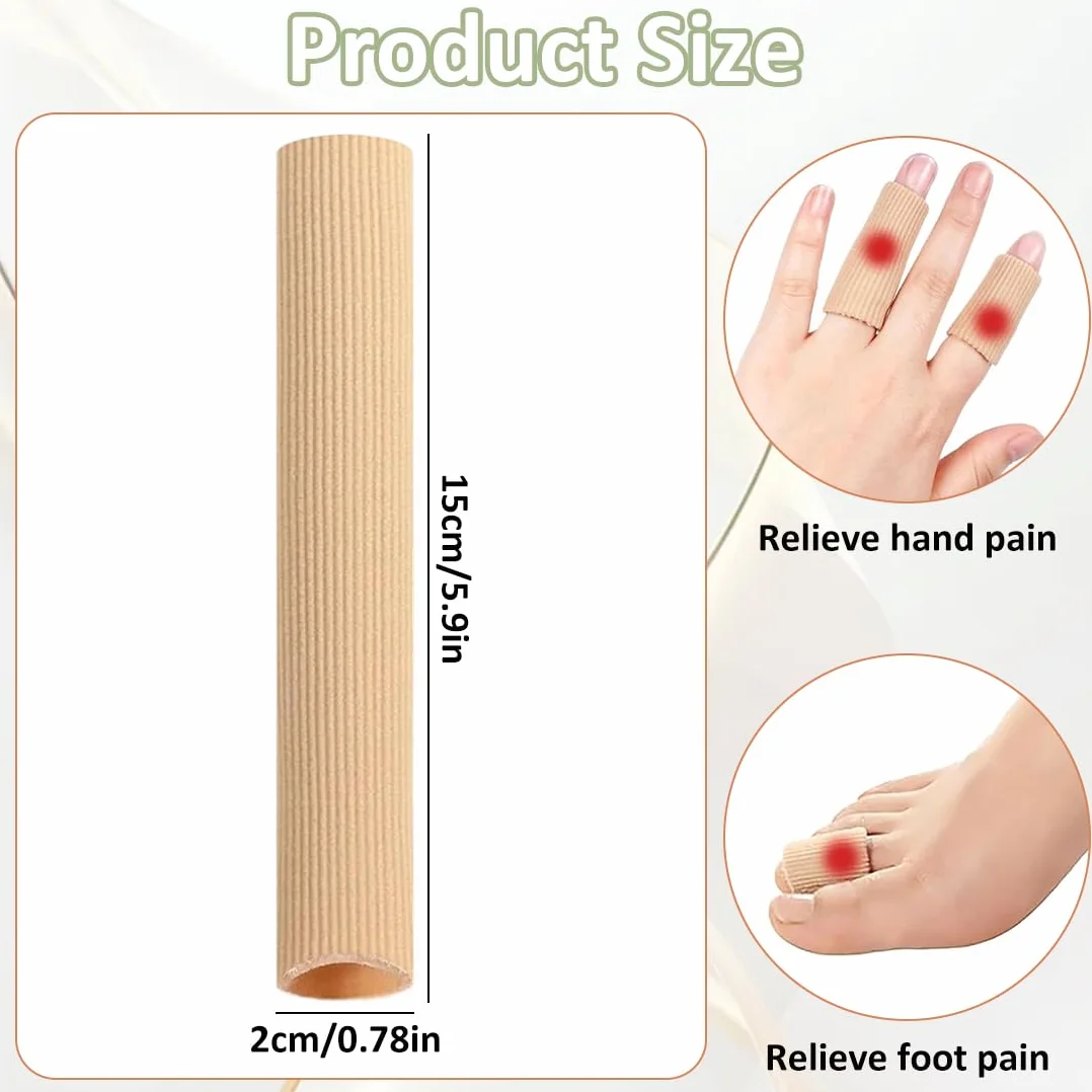 Tubos Protectores de Silicona Cortables para Dedos, Almohadillas de Gel para Callos, Tamaño M 15 cm