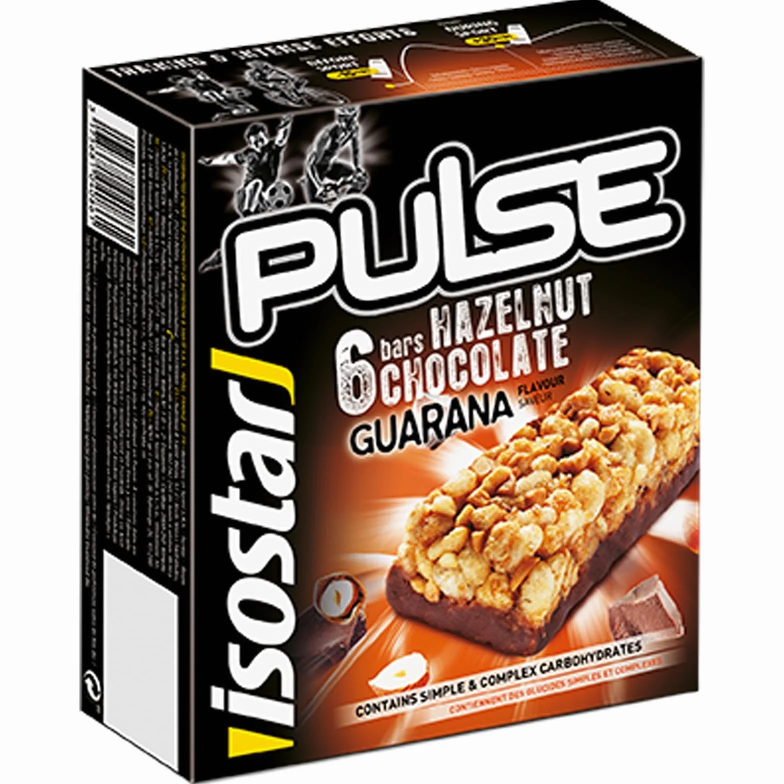 Isostar Pulse Barritas Avellana Chocolate Energéticas 6x23g