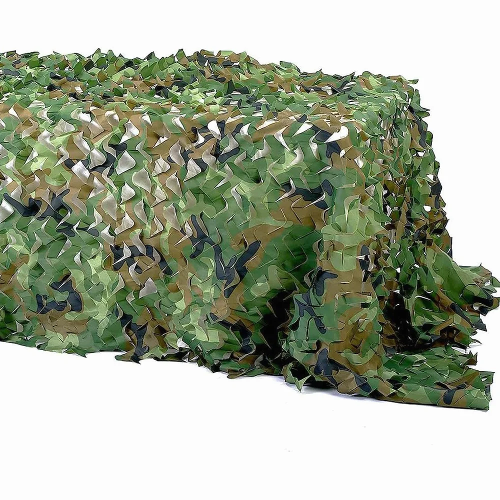 Rollo De Red De Camuflaje, Cubierta De Sombra De Tela Oxford De Red De Camuflaje, Adecuada Para Sombrilla Al Aire Libre, Cubierta De Coche Para Observación De Aves En La Jungla, Camping(Size:5x9m)